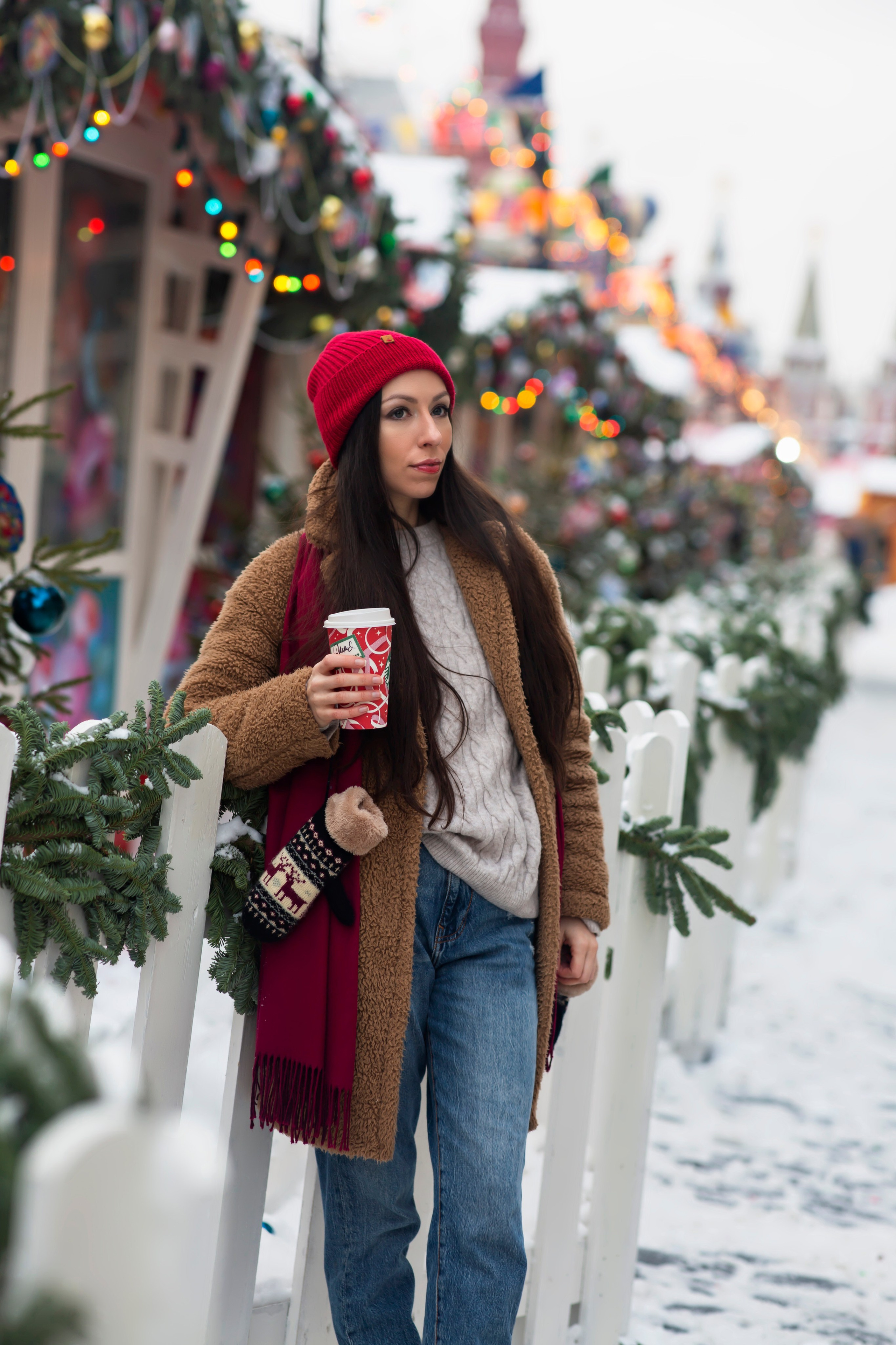 Новогодняя уличная фотосессия. Семейный и портретный фотограф в Москве Елена Флегант