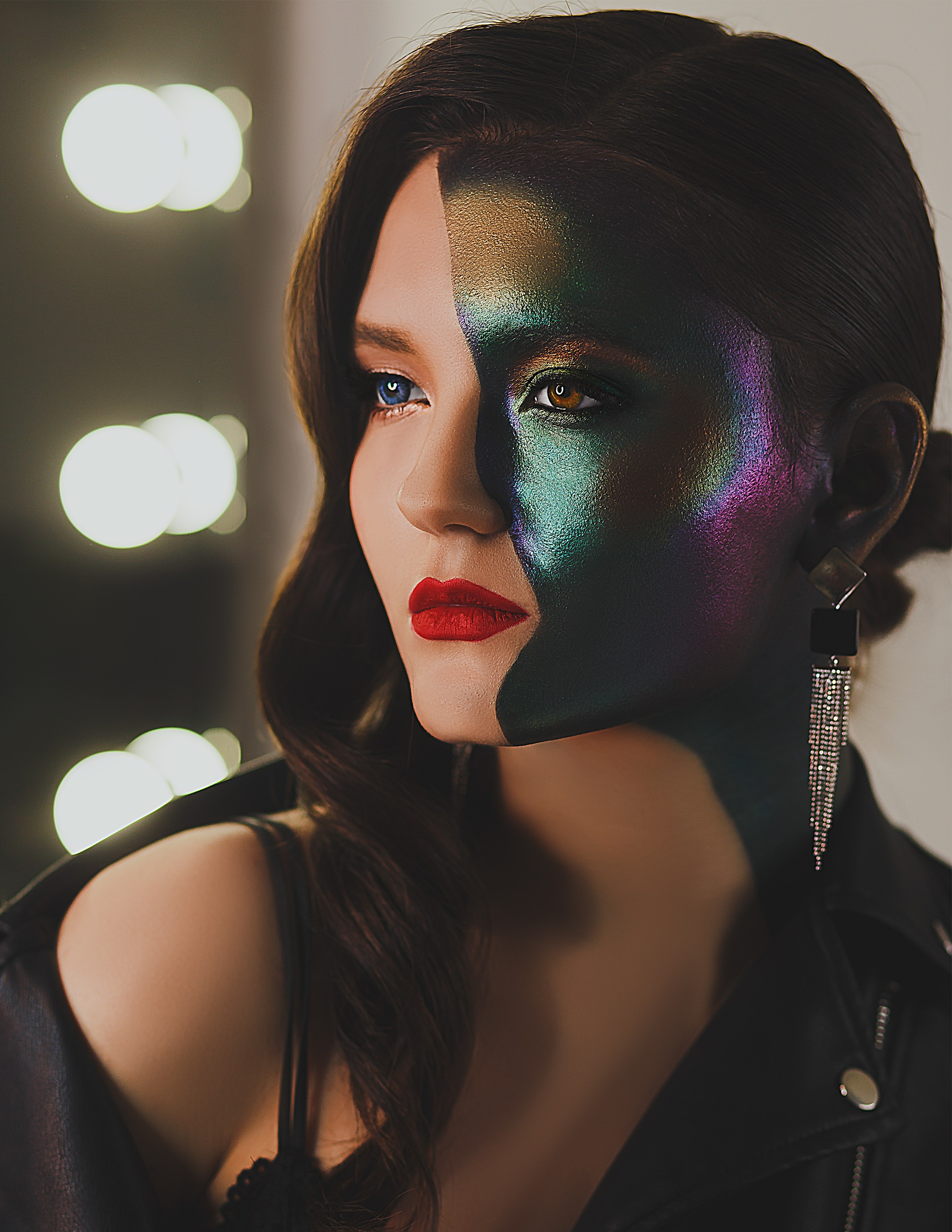 Портретная женская фотосессия с двойственным образом. Фотограф в Подольске — Мария Бучнева