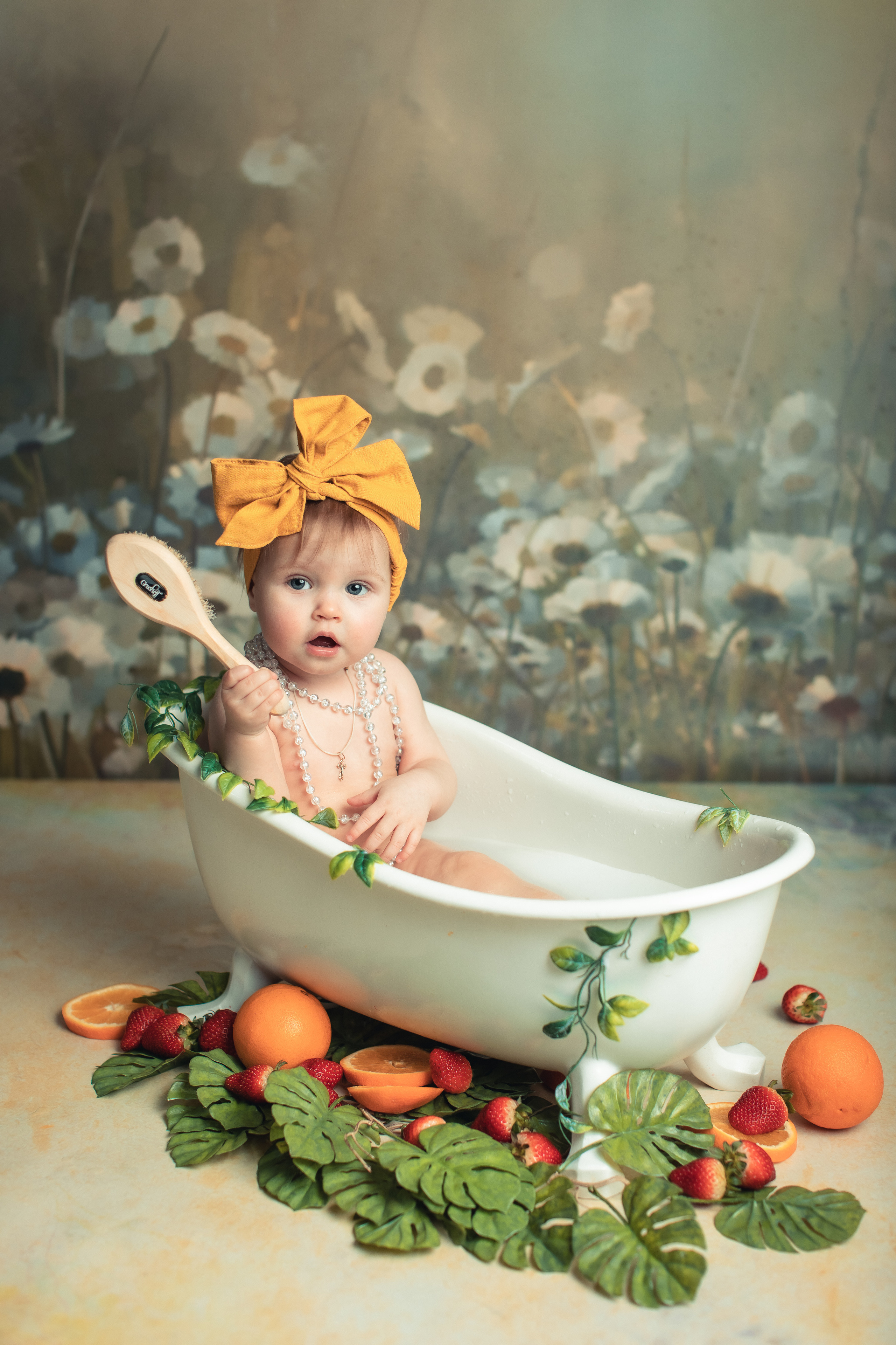 Молочные ванночки (доплата 1000 руб). Фотограф новорождённых и детей до года на КМВ