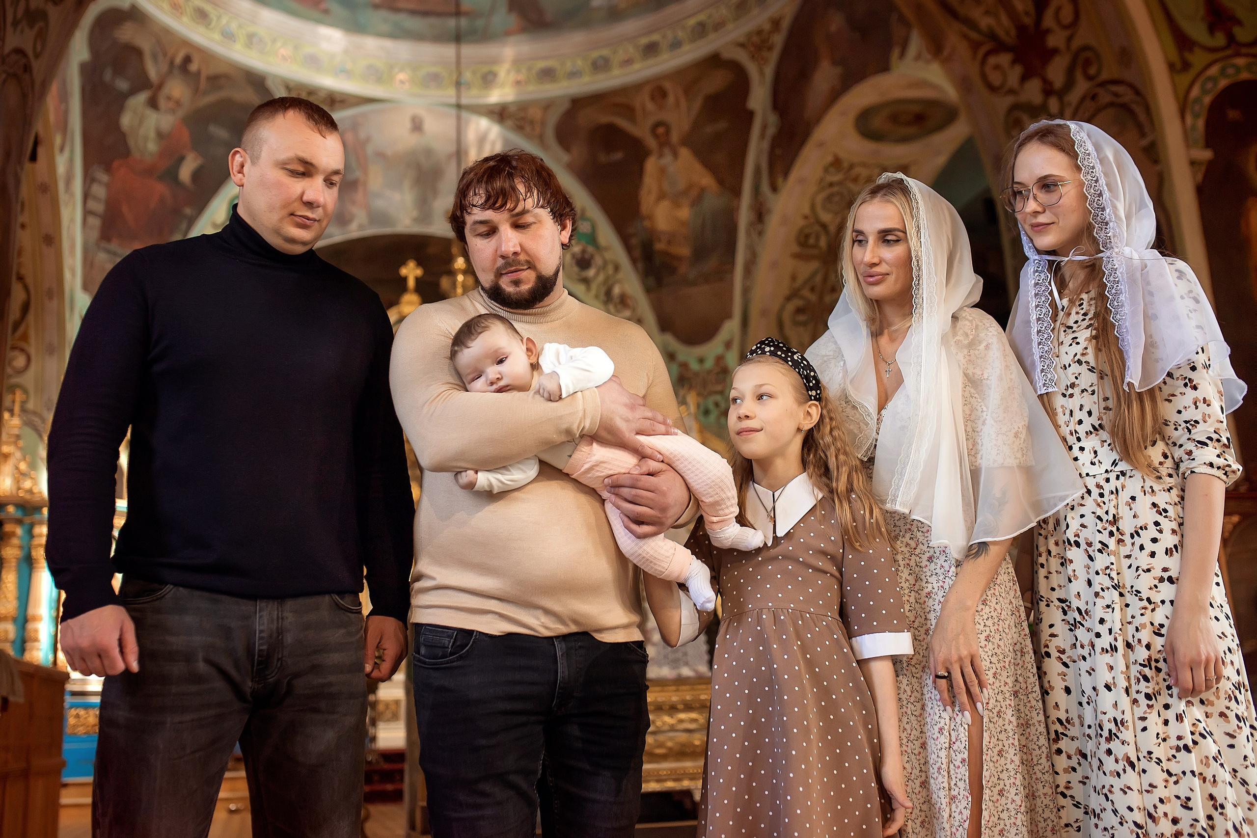 Крещение в Храме Преображения Господня в хуторе Обуховка. Олеся Семейская свадебный и семейный фотограф в Ростове-на-Дону