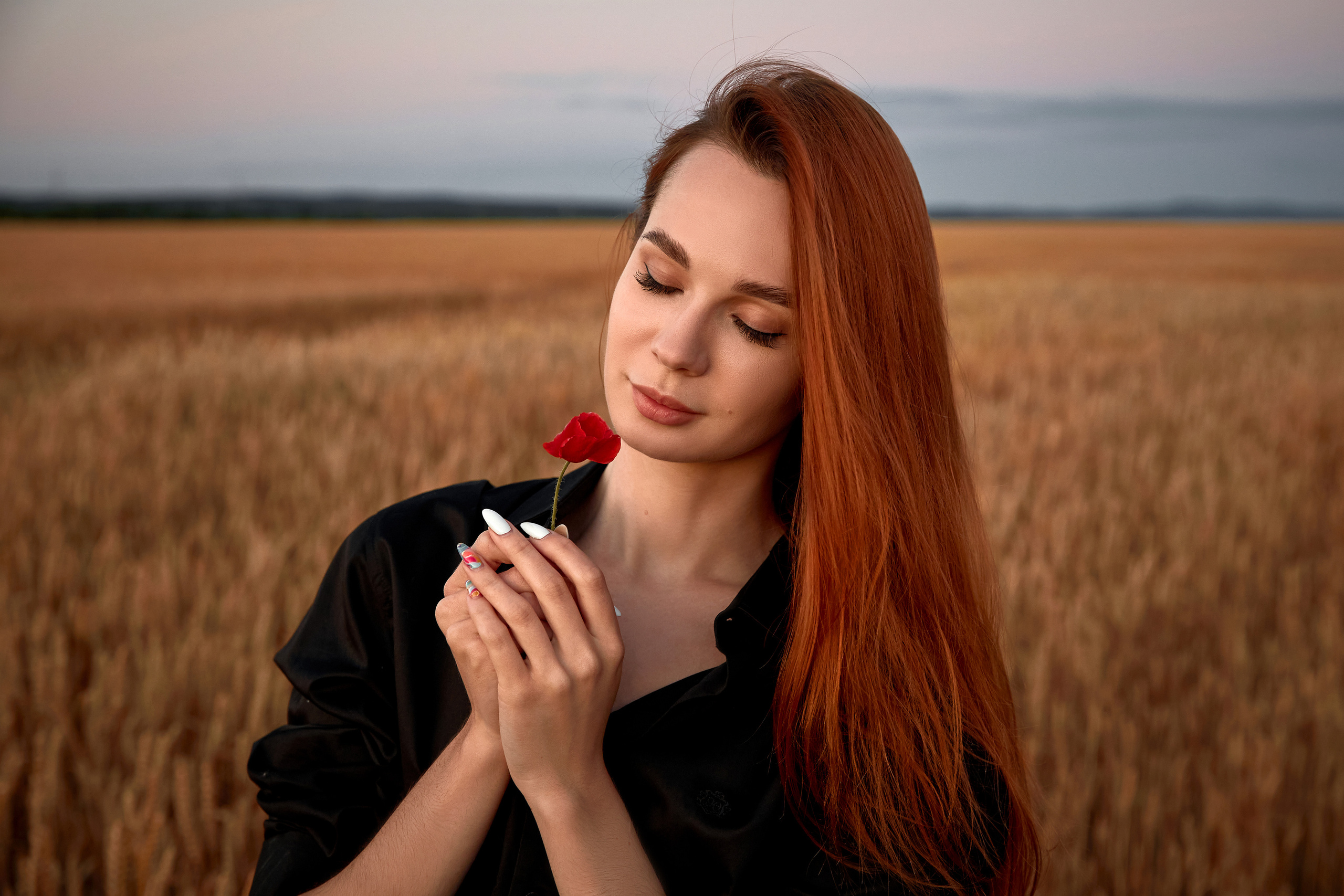 Индивидуальная фотосессия для Маши в поле пшеницы