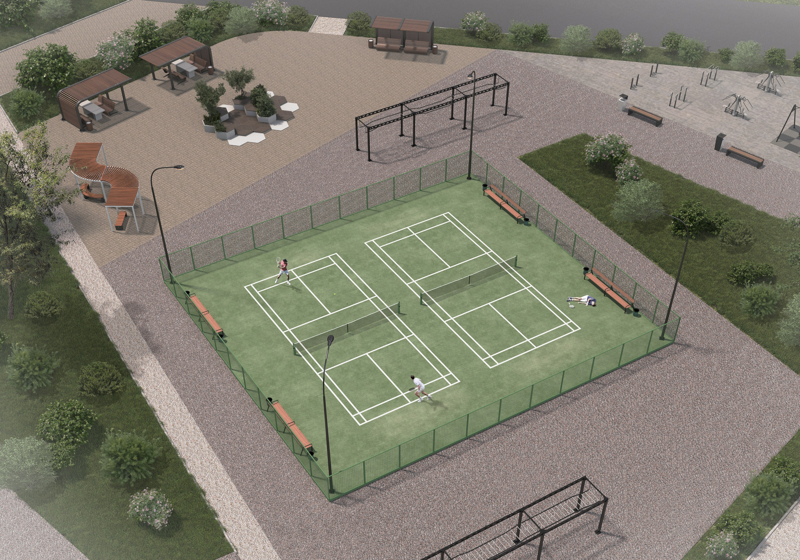 Благоустройство территории санатория «Усть-Кут». 3D-дизайнер Кристина Пуляевская