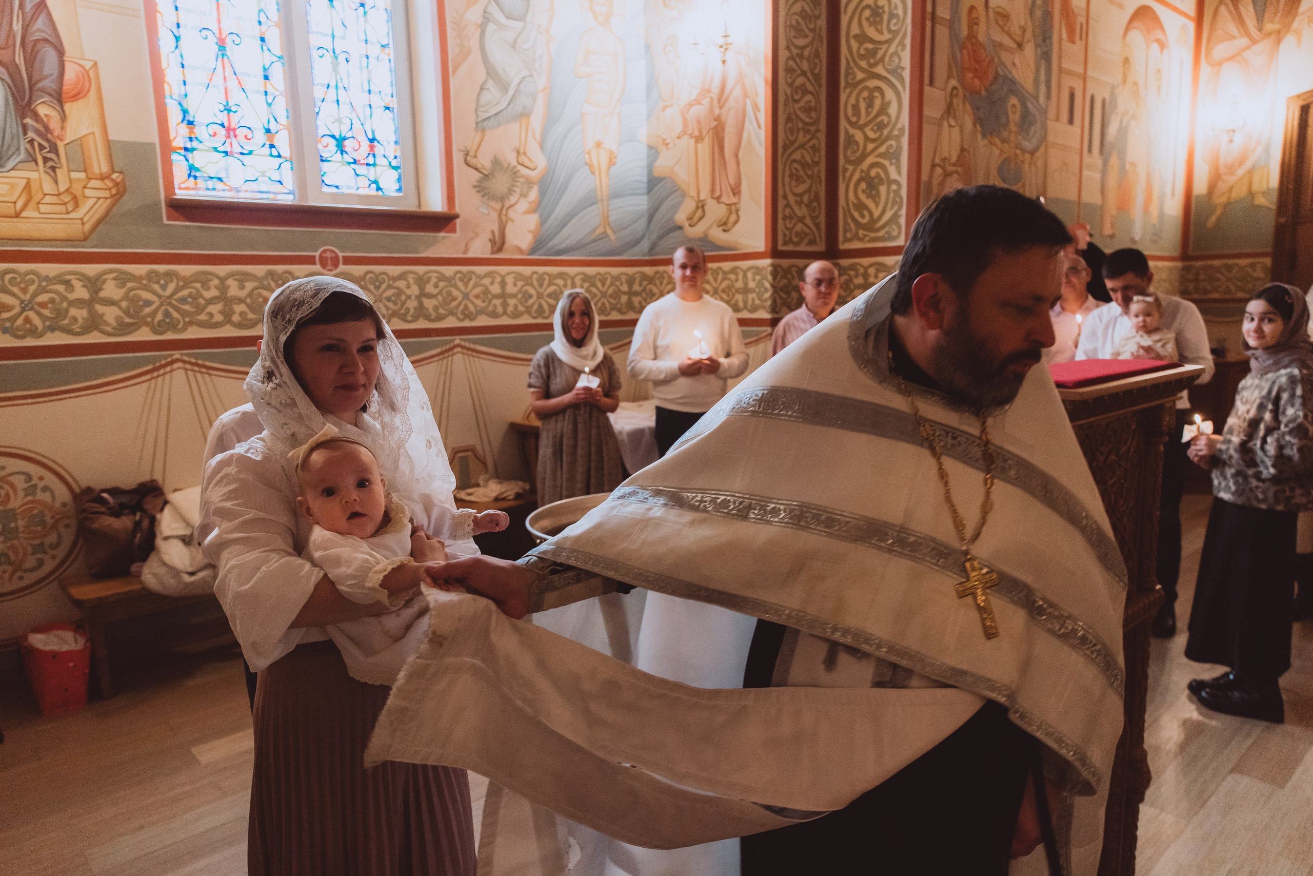 Таинство Крещения Николь в Гефсиманском Черниговском ските. Детский и семейный фотограф в Пушкино, Мытищи, Москва Сергеева Светлана
