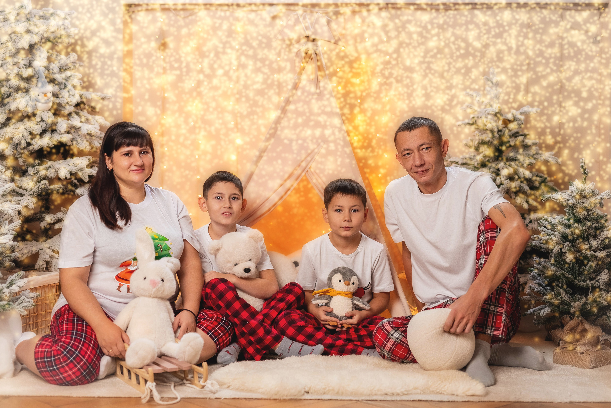 Семейная новогодняя фотосессия. Семейный, детский фотограф в Воронеже Анна Никитина