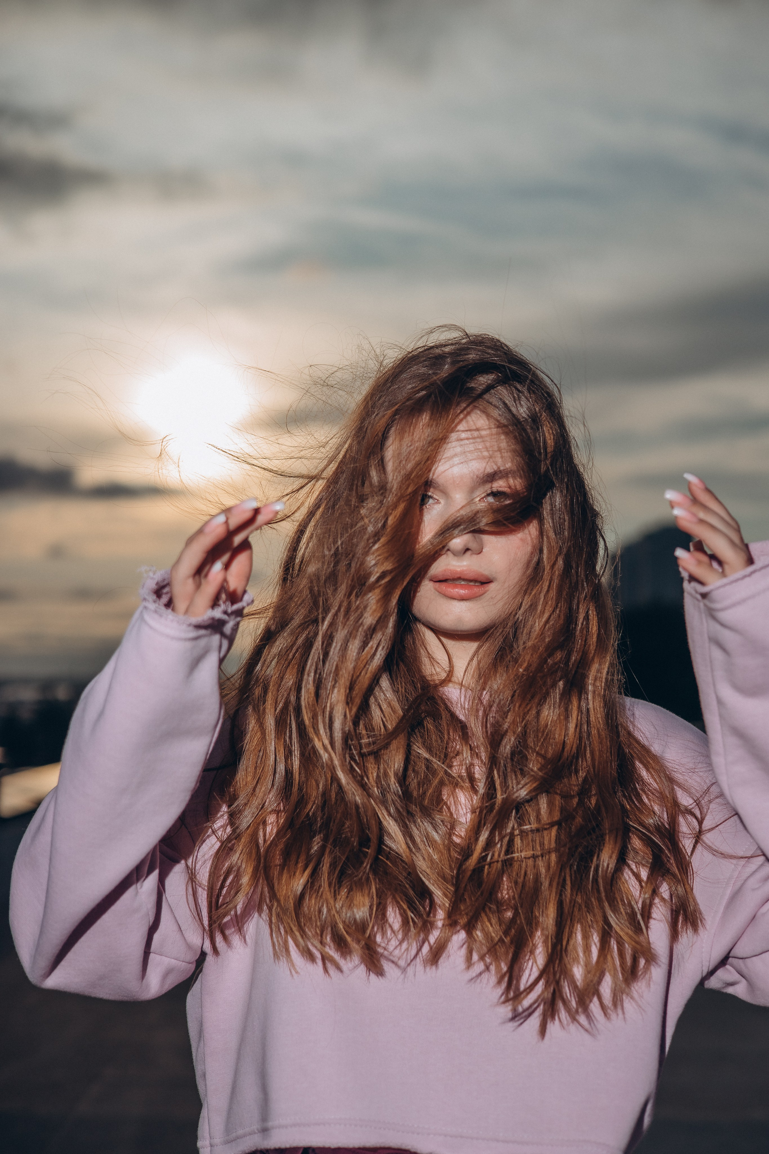 Закат на крыше — цветочная фотосессия. Семейный, детский, женский фотограф в Новосибирске Оля Борисова