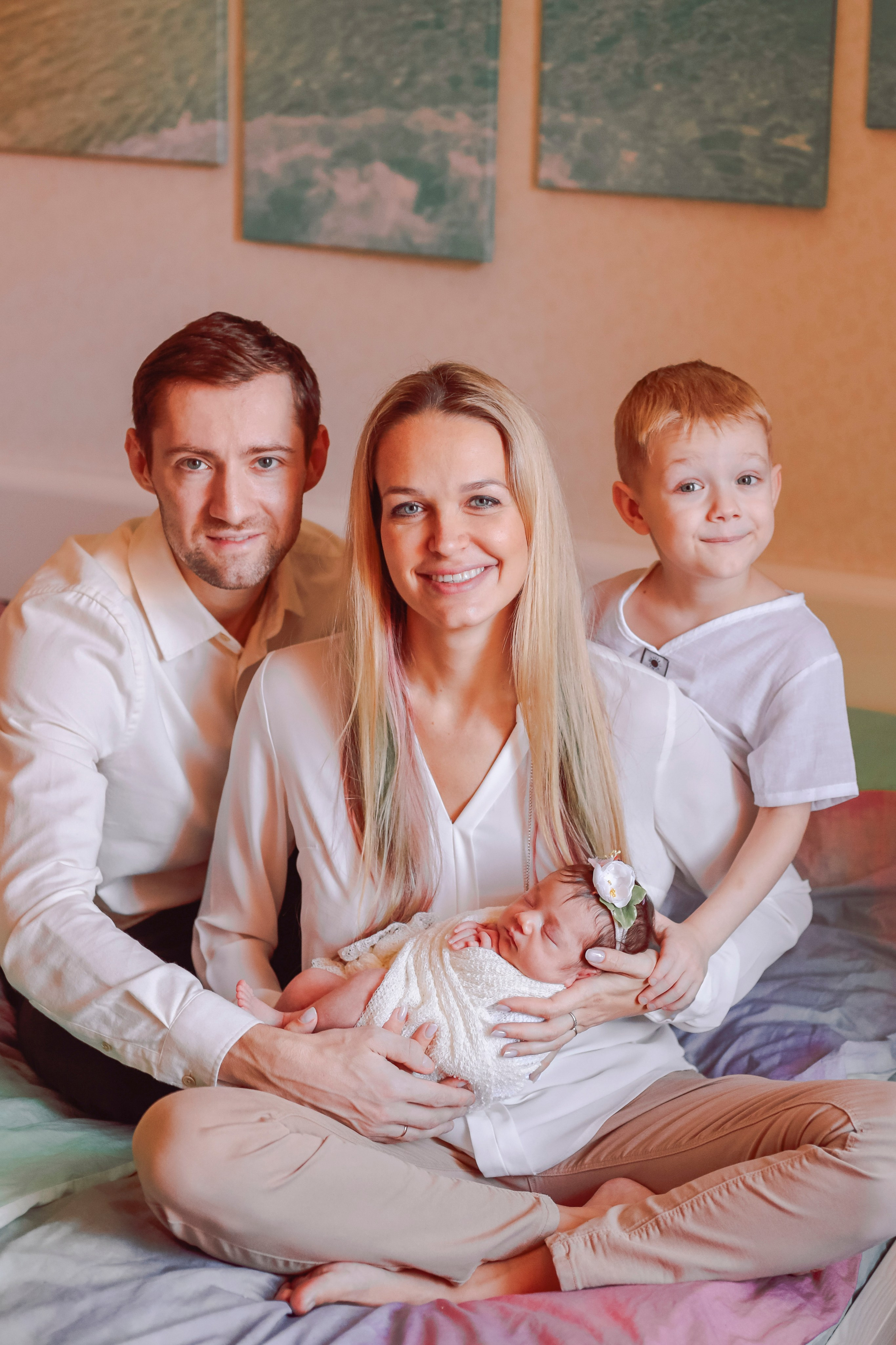 Семья Алины. Семейный фотограф и фотограф новорожденных в Санкт-Петербурге Алина Фе