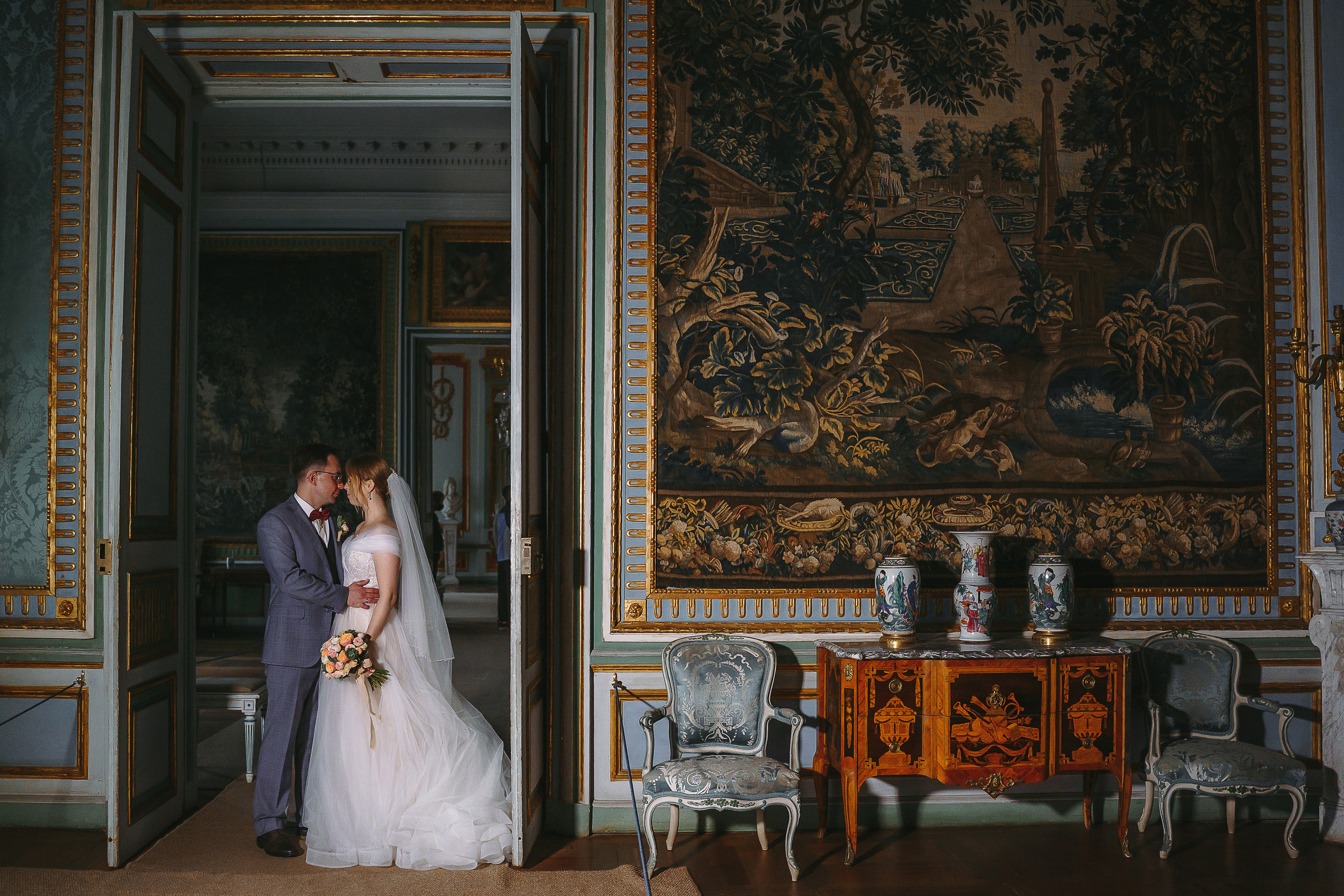 Свадебная фотосессия в усадьбе Кусково (свадьба в усадьбе Кусково)