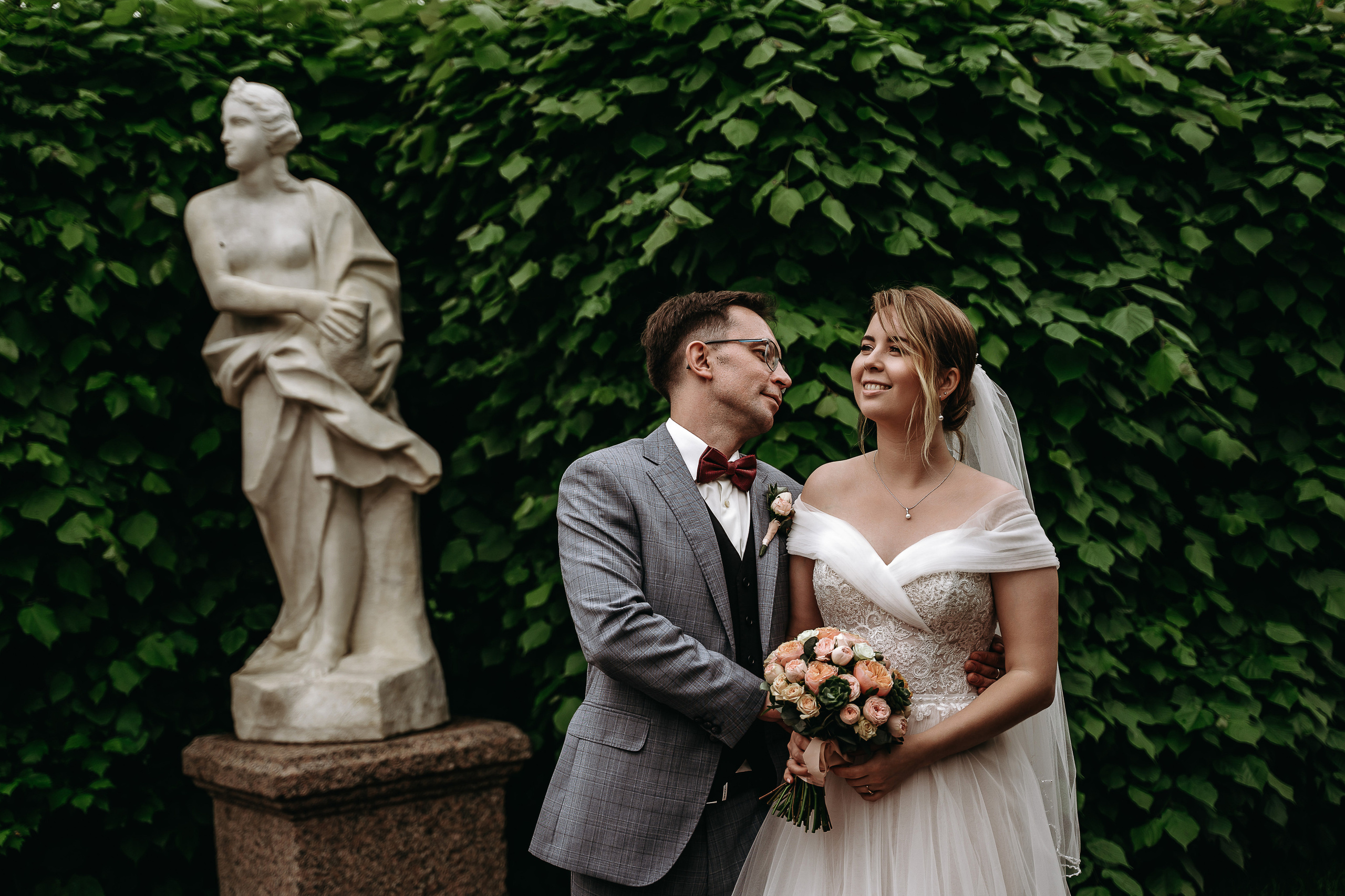 Свадебная фотосессия в усадьбе Кусково (свадьба в усадьбе Кусково)