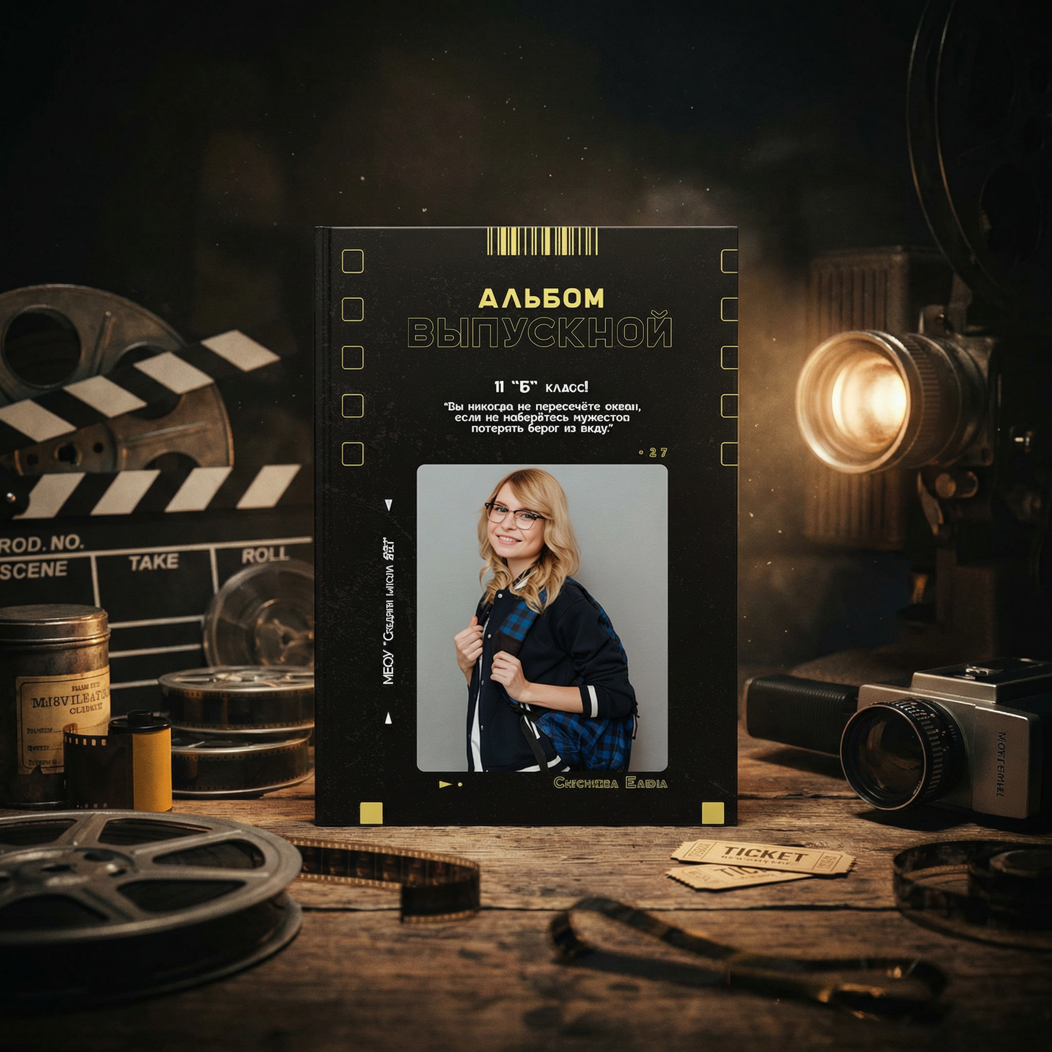 022 Film. Дизайны, psd шаблоны школьных и выпускных альбомов и обложек