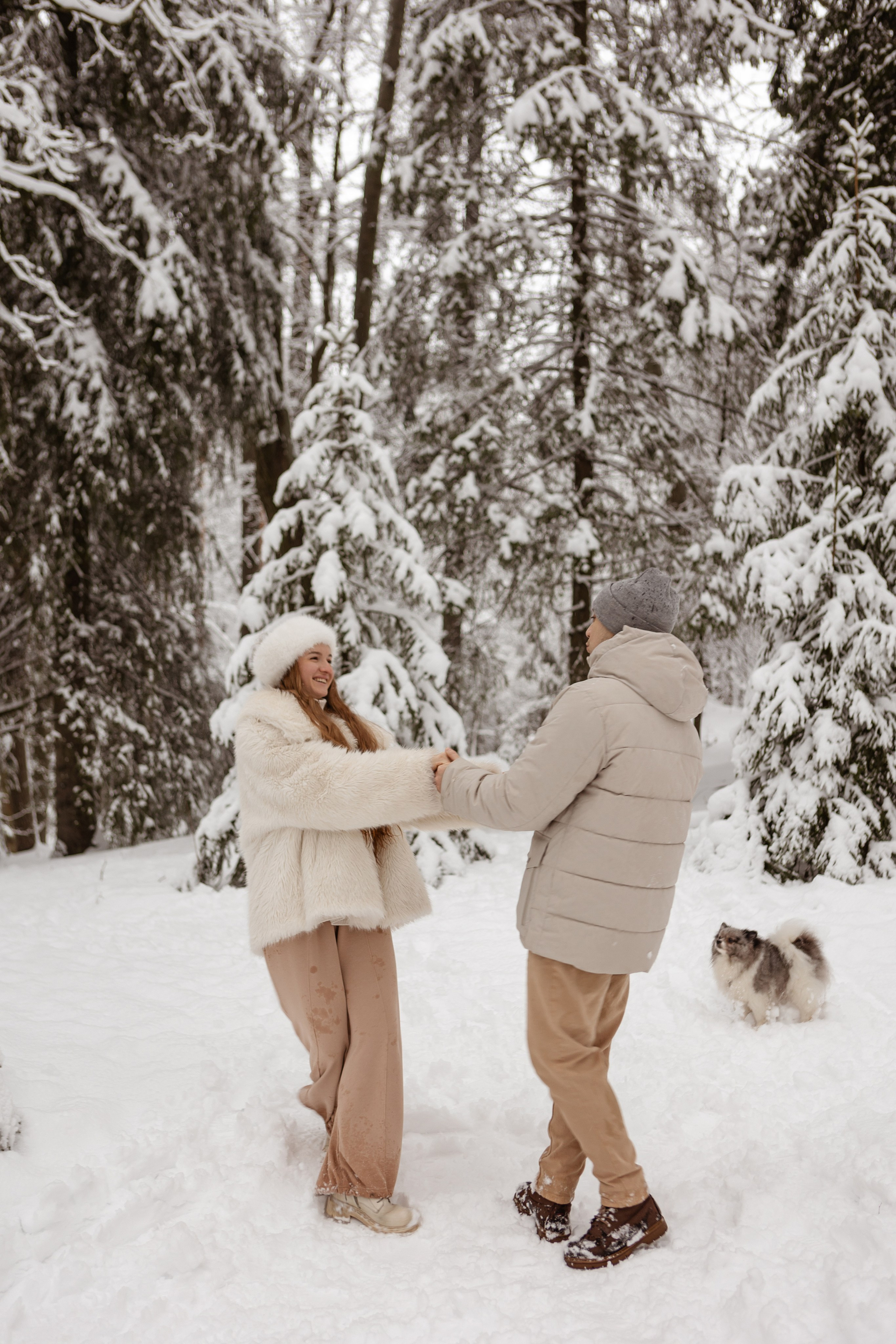 Новогодняя фотосессия с собачками в шуваловском парке. Свадебный фотограф в СПБ | Санкт-Петербурге Анастасия Рахимгулова