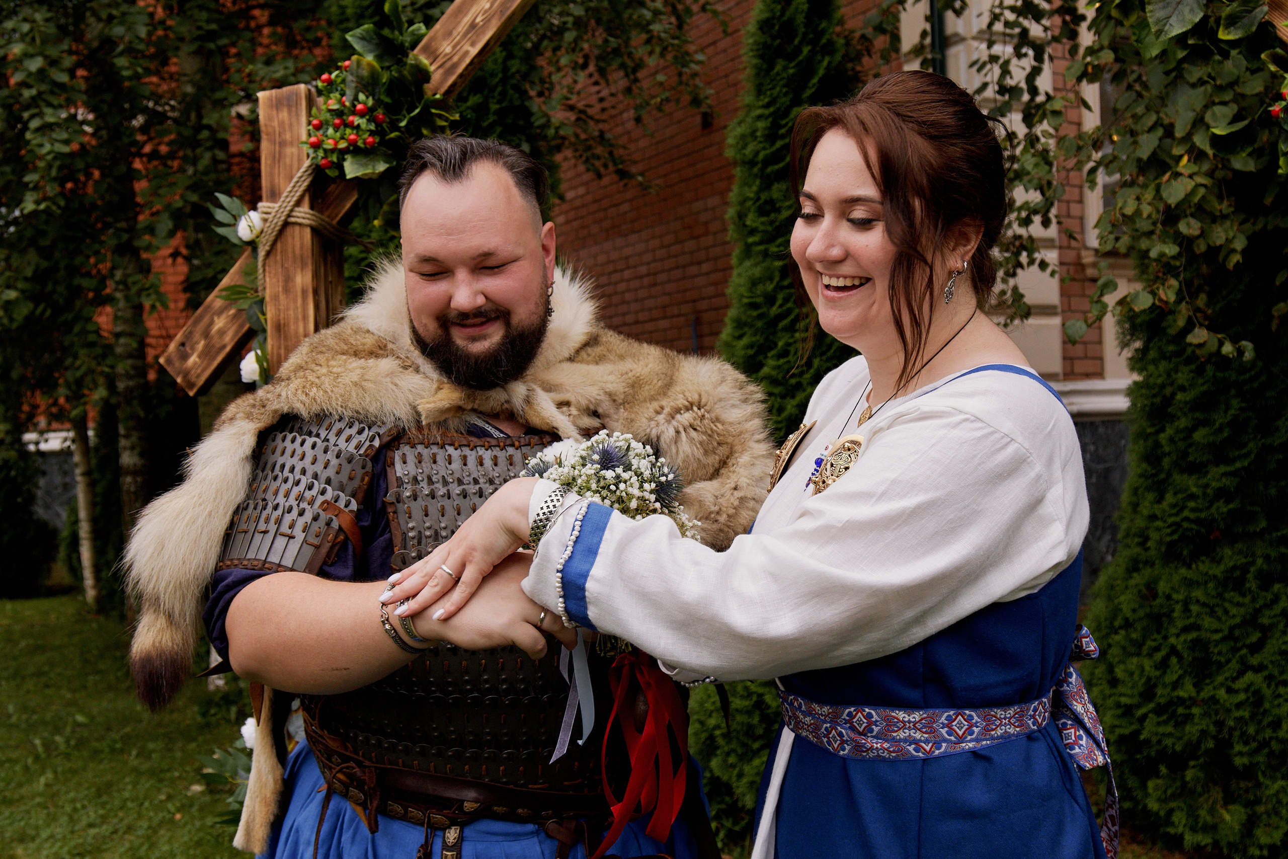 Юлия и Антон. Выездная роспись в стиле викингов. Фотограф лавстори Москва/МО Приятелева Ангелина