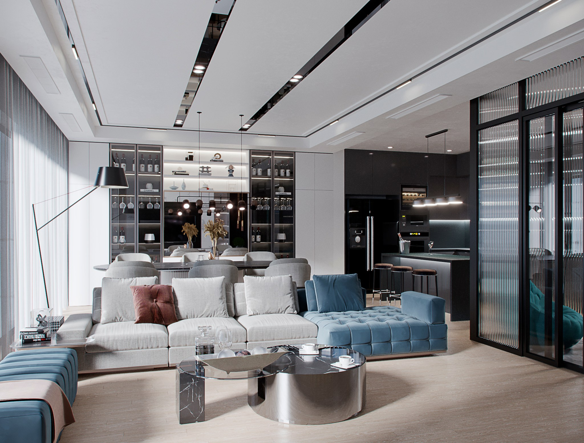 Студия в ЖК Садовые кварталы. Москва 2022. Александр Липатов архитектурный дизайн