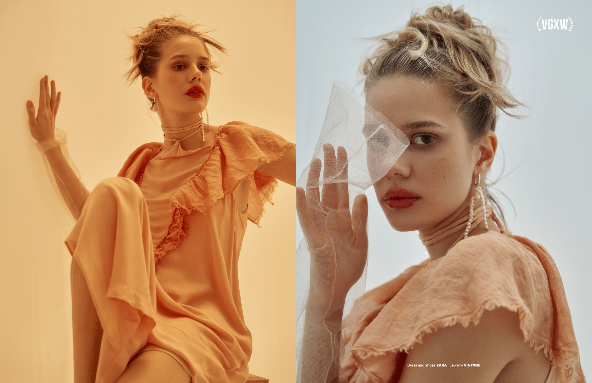 VGXW April 2022 — CHIFFON. Zhanna Tyugay is a fashion photographer, visual artist and film maker based in Novi Sad