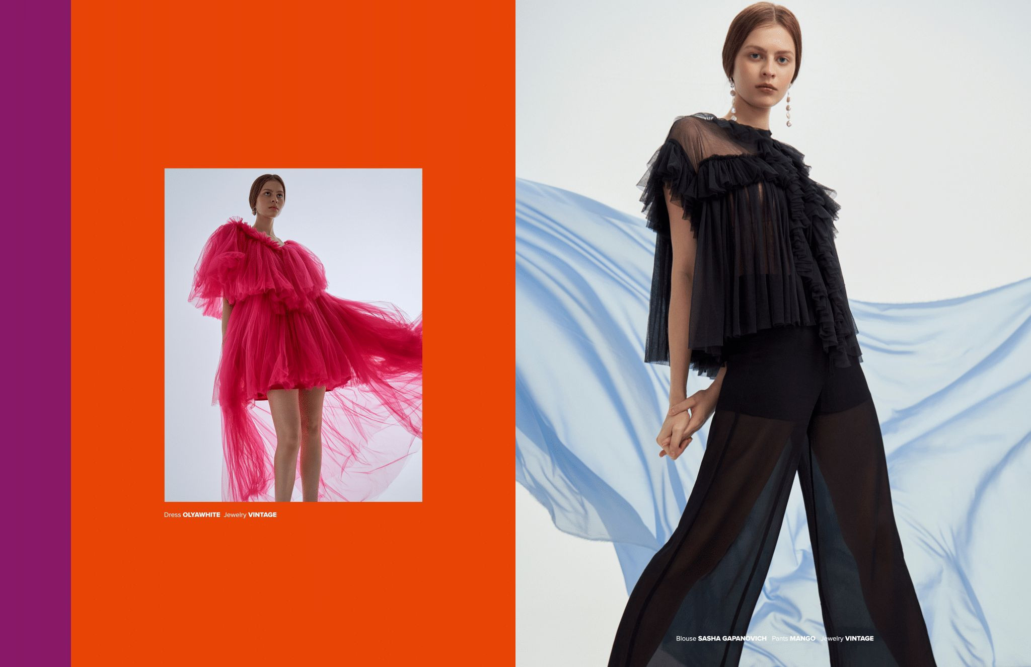 VGXW April 2022 — CHIFFON. Zhanna Tyugay is a fashion photographer, visual artist and film maker based in Novi Sad