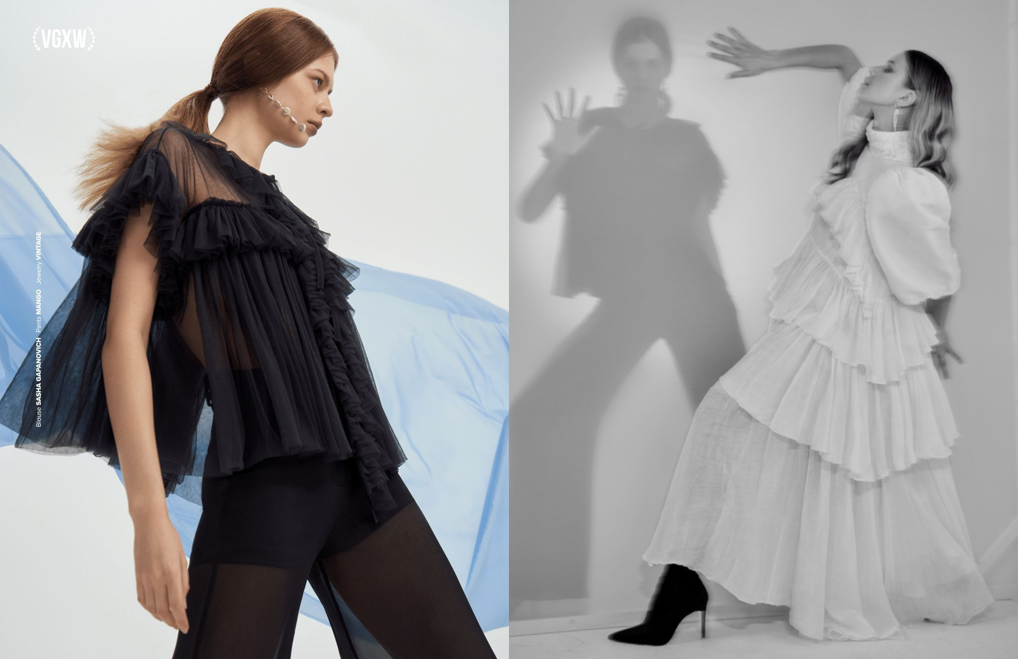 VGXW April 2022 — CHIFFON. Zhanna Tyugay is a fashion photographer, visual artist and film maker based in Novi Sad