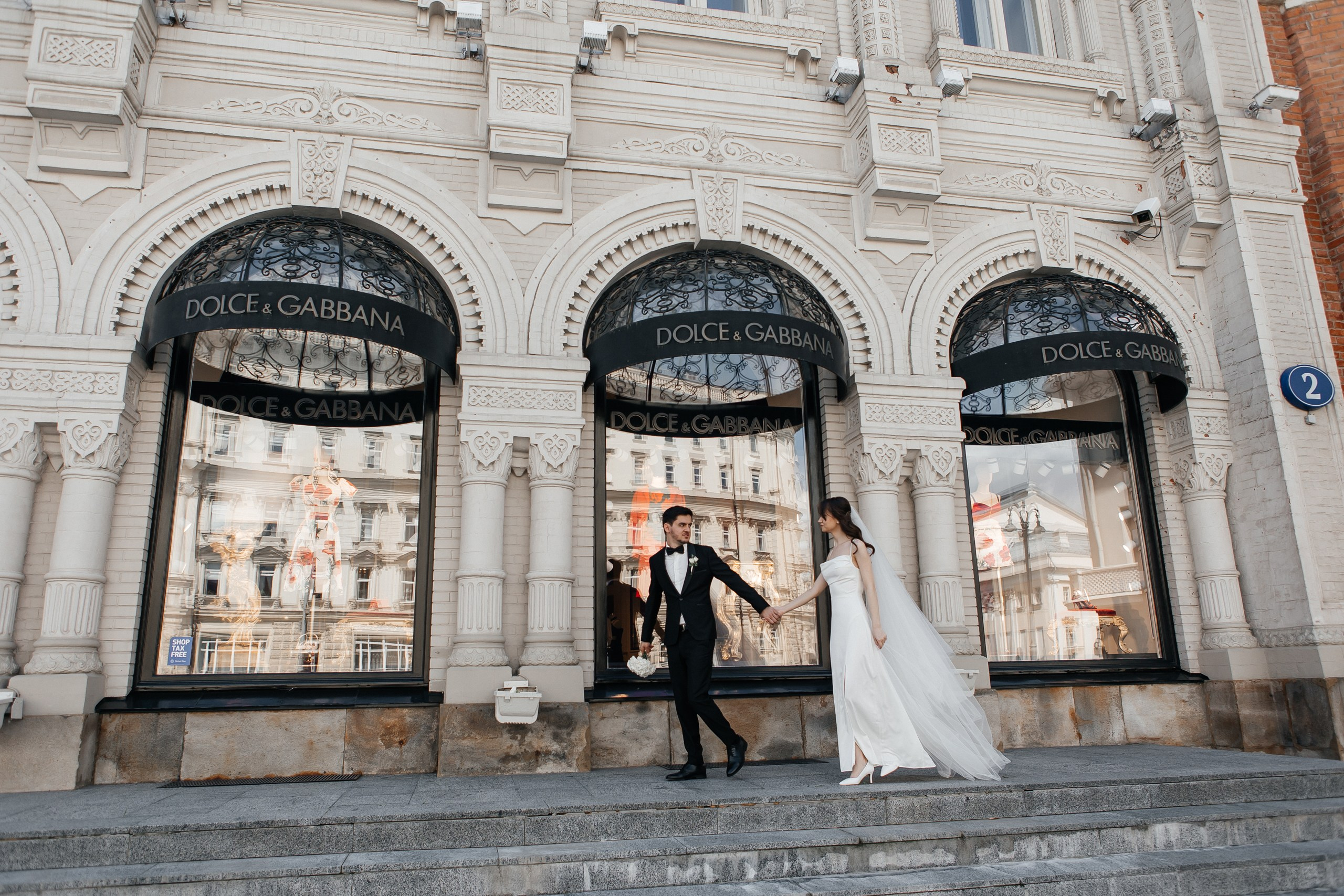 Свадебная прогулка в центре Москвы