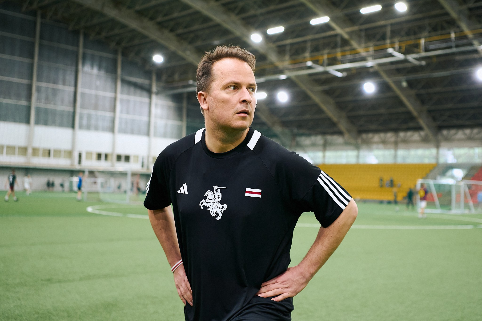 Friendly football match: Seimas of the Republic of Lithuania vs. Sviatlana Tsikhanouskaya’s Office. Photographer in Vilnius
