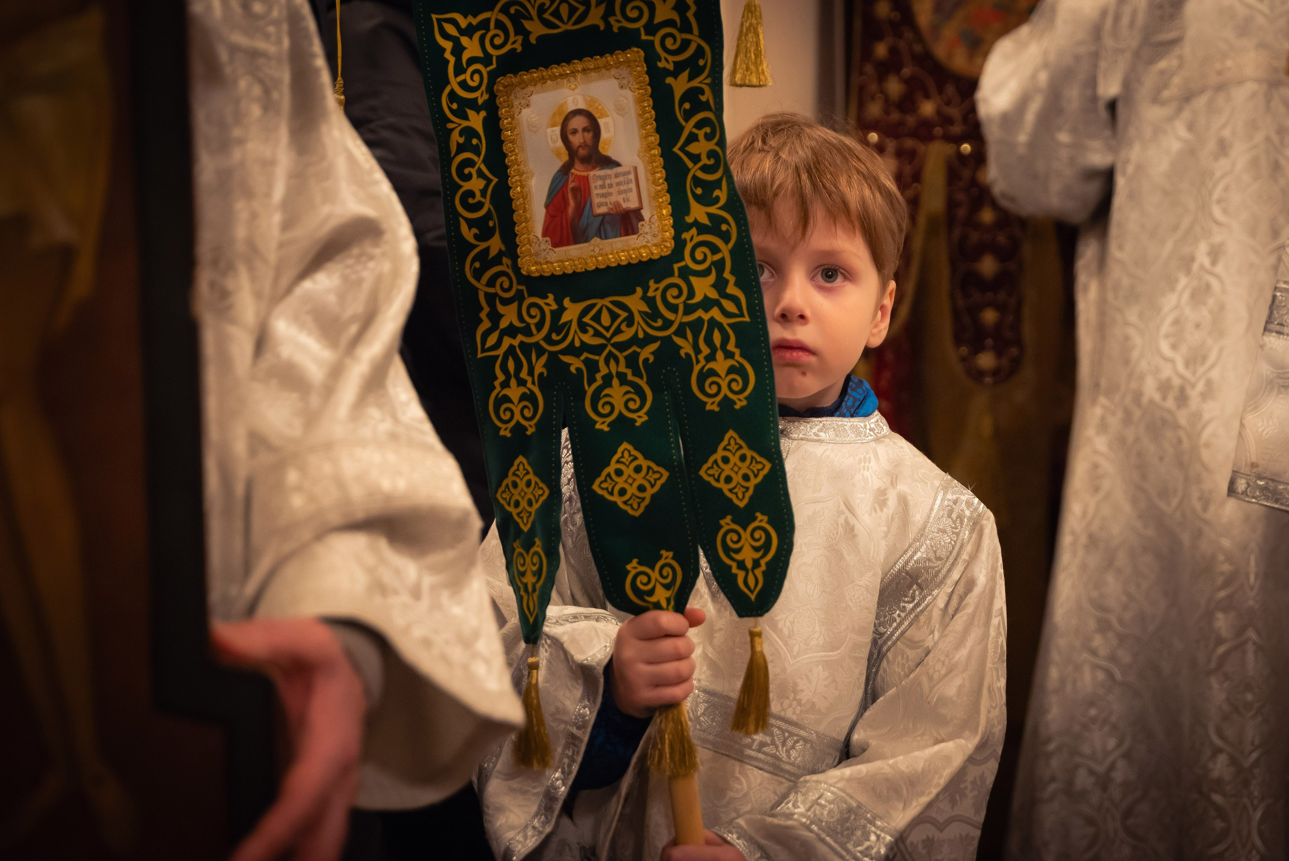 Богородский храм. Пасха. Полунощница, Божественная литургия. Антон и Татьяна Денисенко — В храме