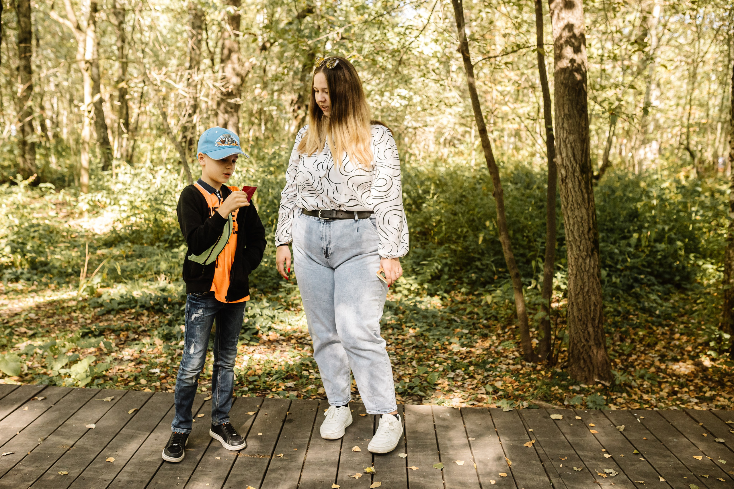 Репортаж школьной прогулки в парке. Семейный и женский фотограф в Москве Надежда Воробьева