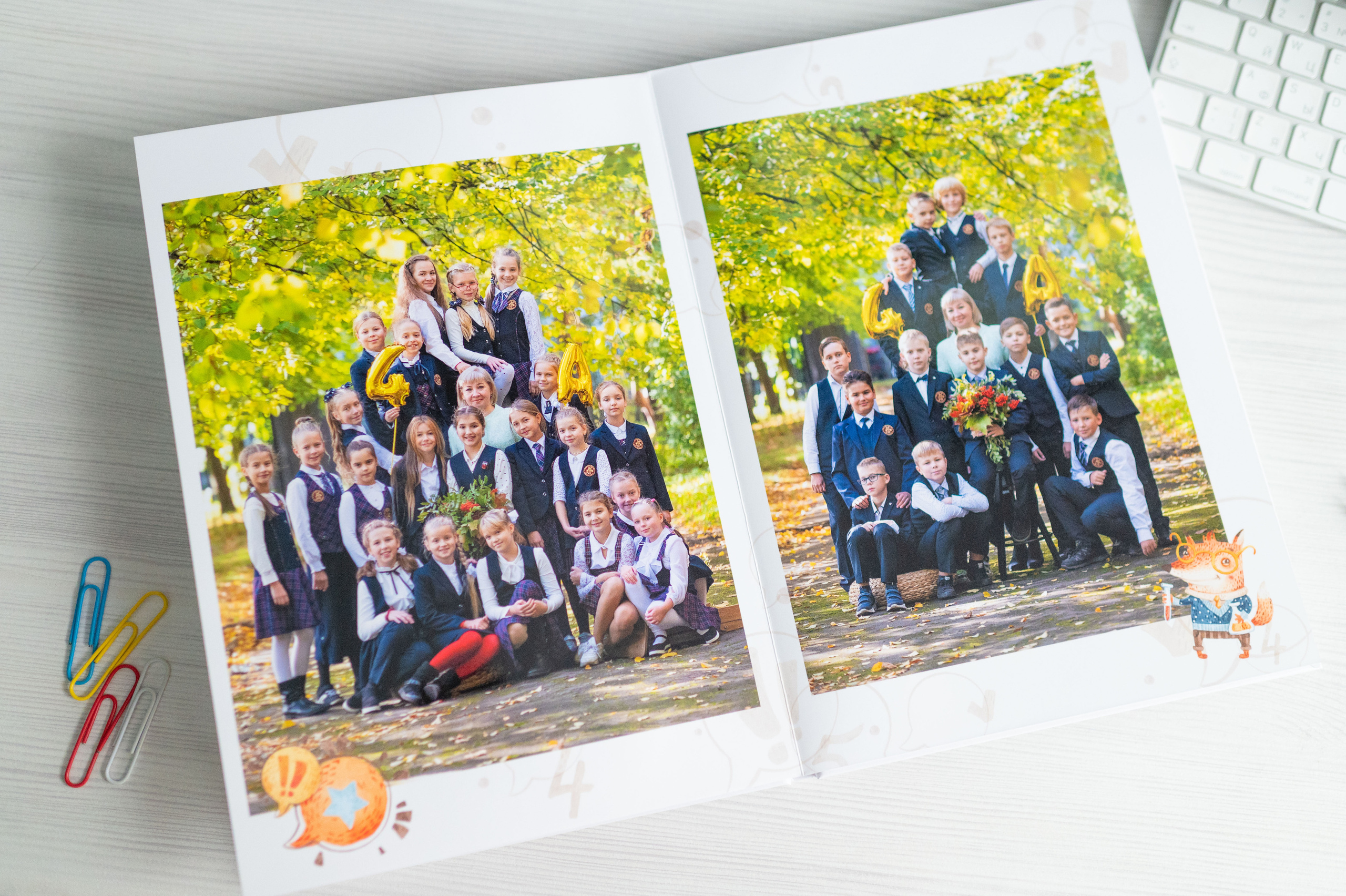 Красивый выпускной альбом для 4 класса в Петербурге. Выпускные альбомы для школы и детского сада в СПб и ЛО