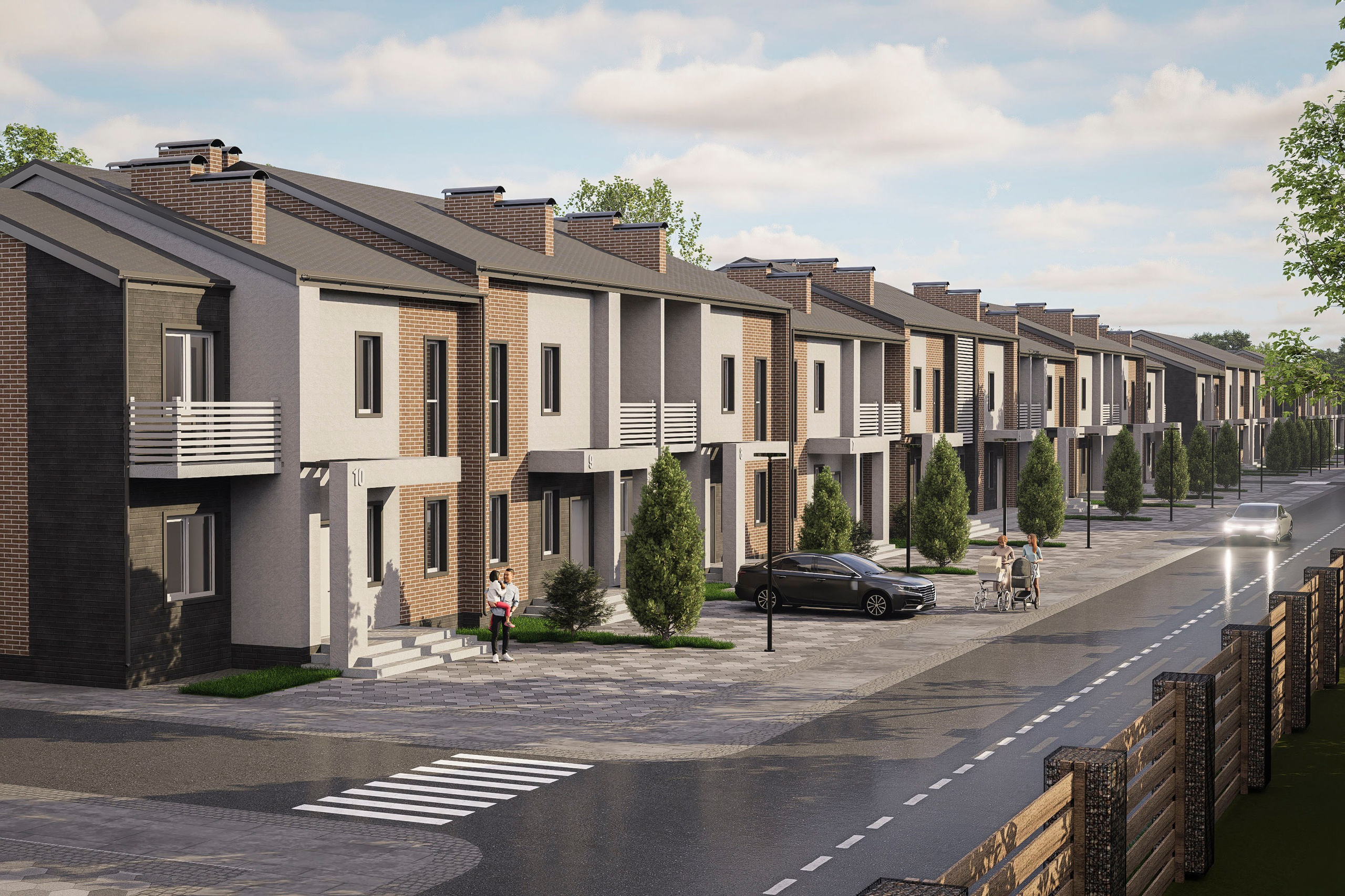 Дизайн фасада таунхауса