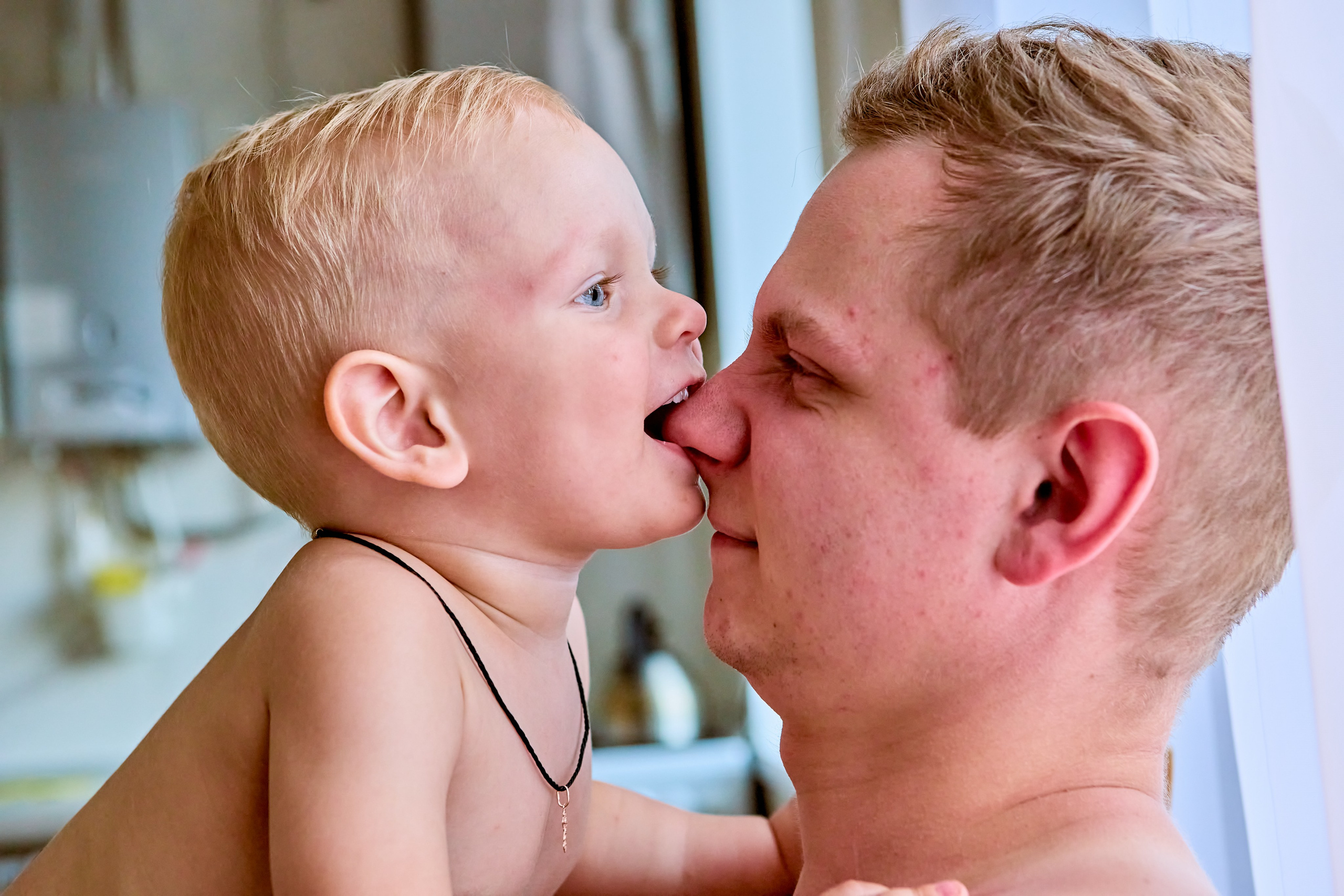 С папой играем на фотосессии в Дзержинске