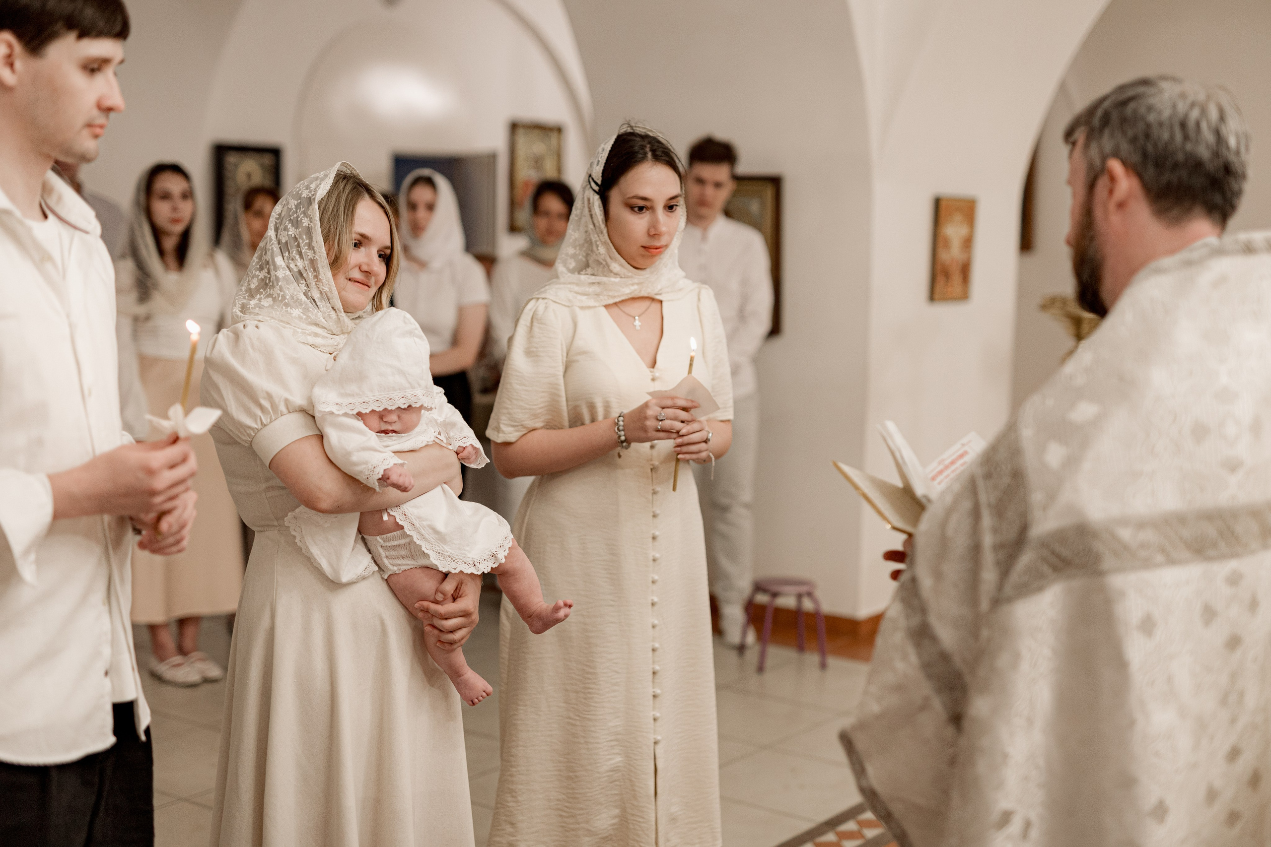 Таинство Крещения Саши. Фотограф новорождённых Newborn Москва