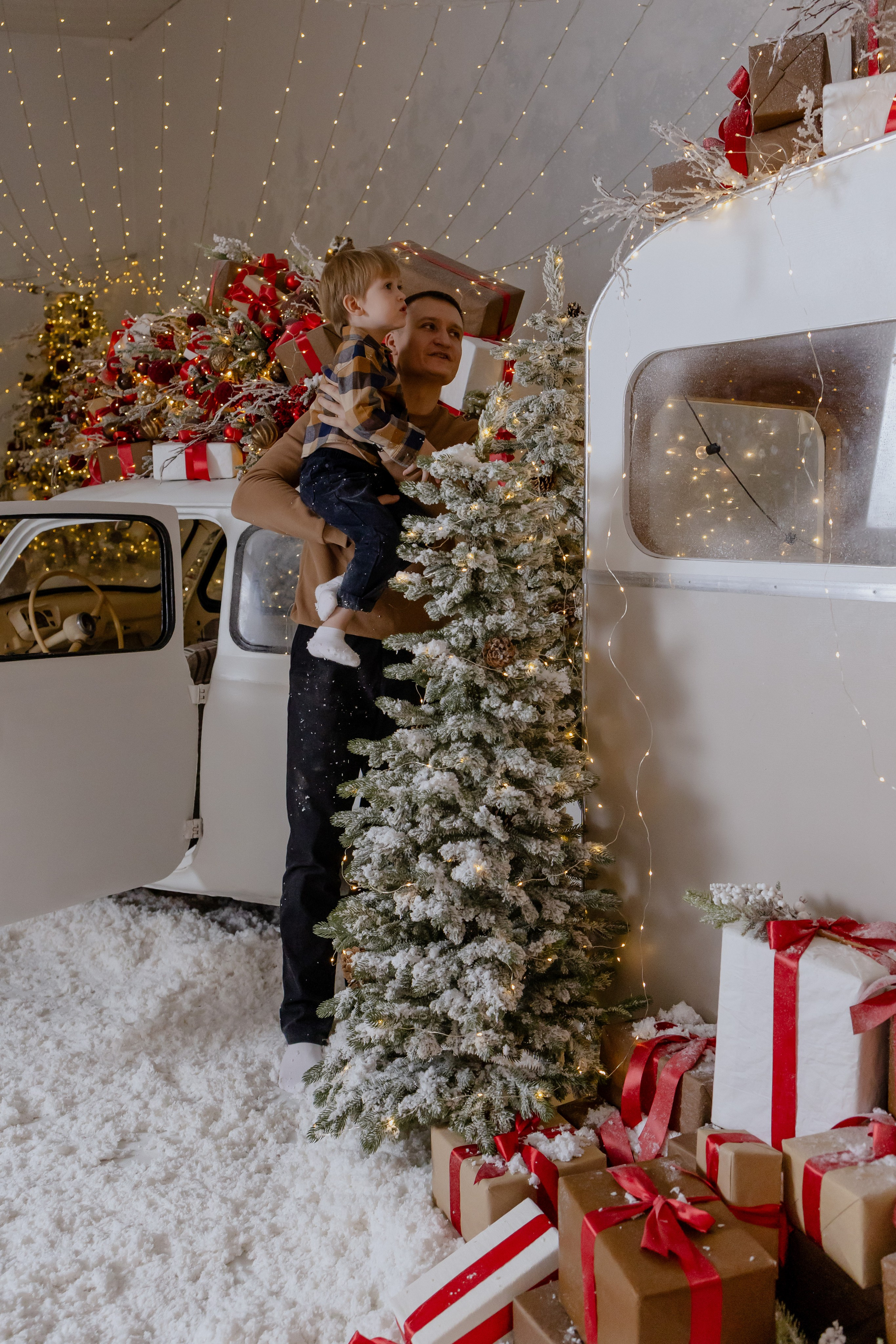 Новогодняя семейная съемка в студии. Фотограф в Новосибирске Екатерина Васильева