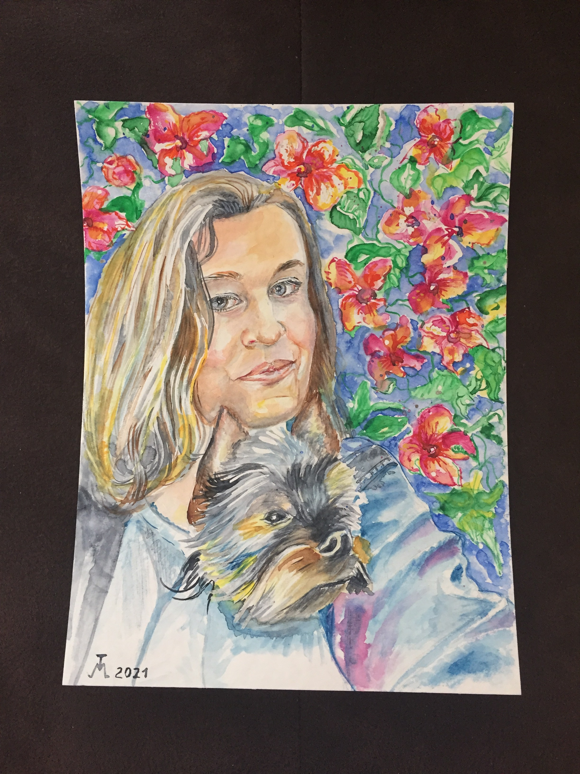 Portrait 30/40 cm watercolor on paper 2020
