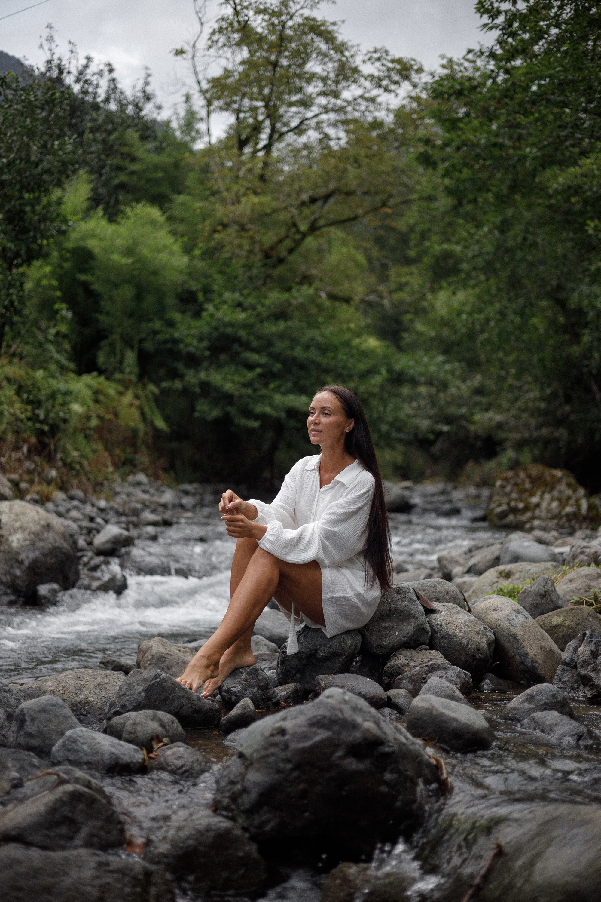 Портретная фотосессия в чайных плантациях