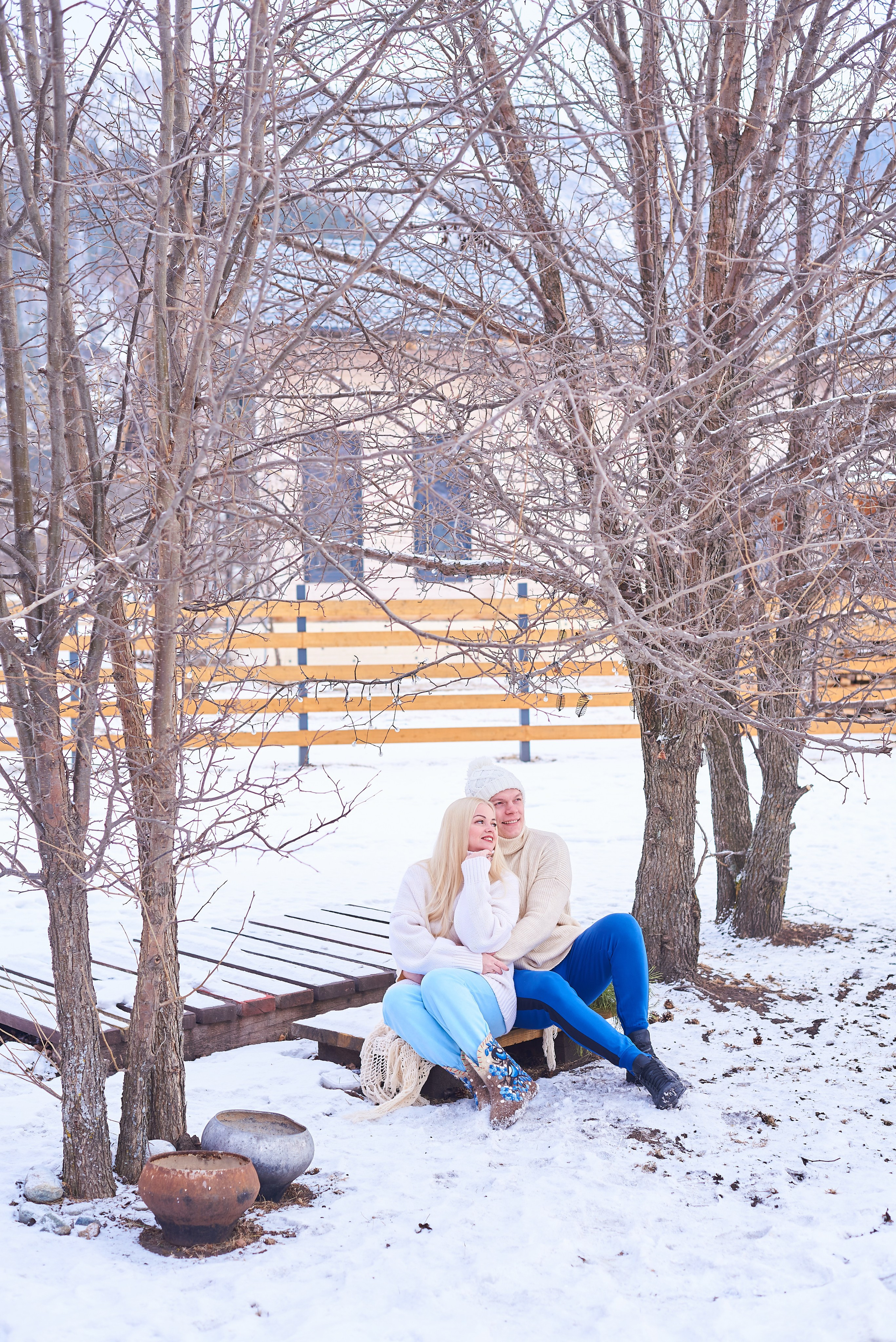 Тёплая зима. Семейный фотограф в Барнаул/Горный Алтай, Аренда дома в горах