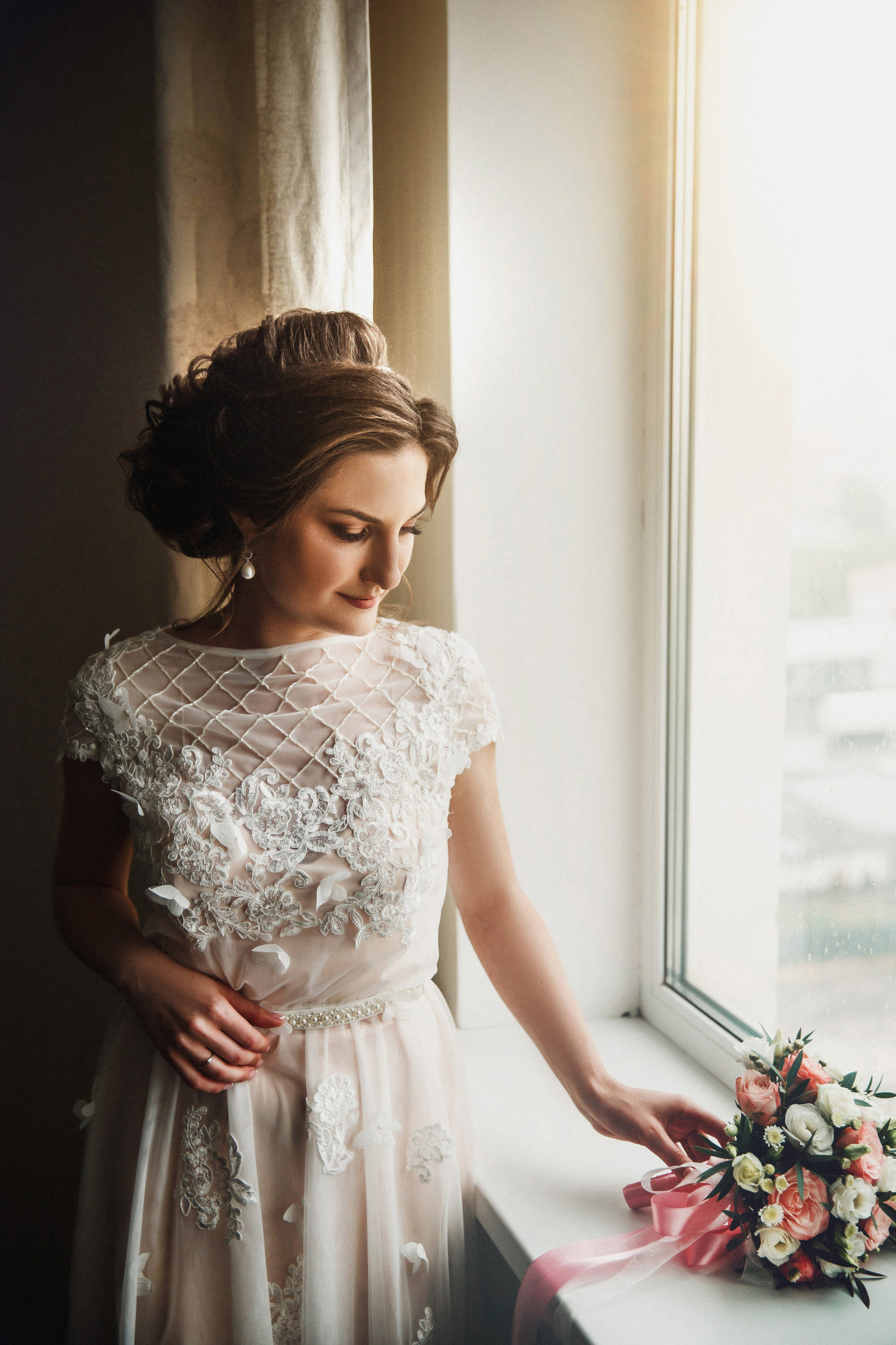 Макияж и прическа для невесты