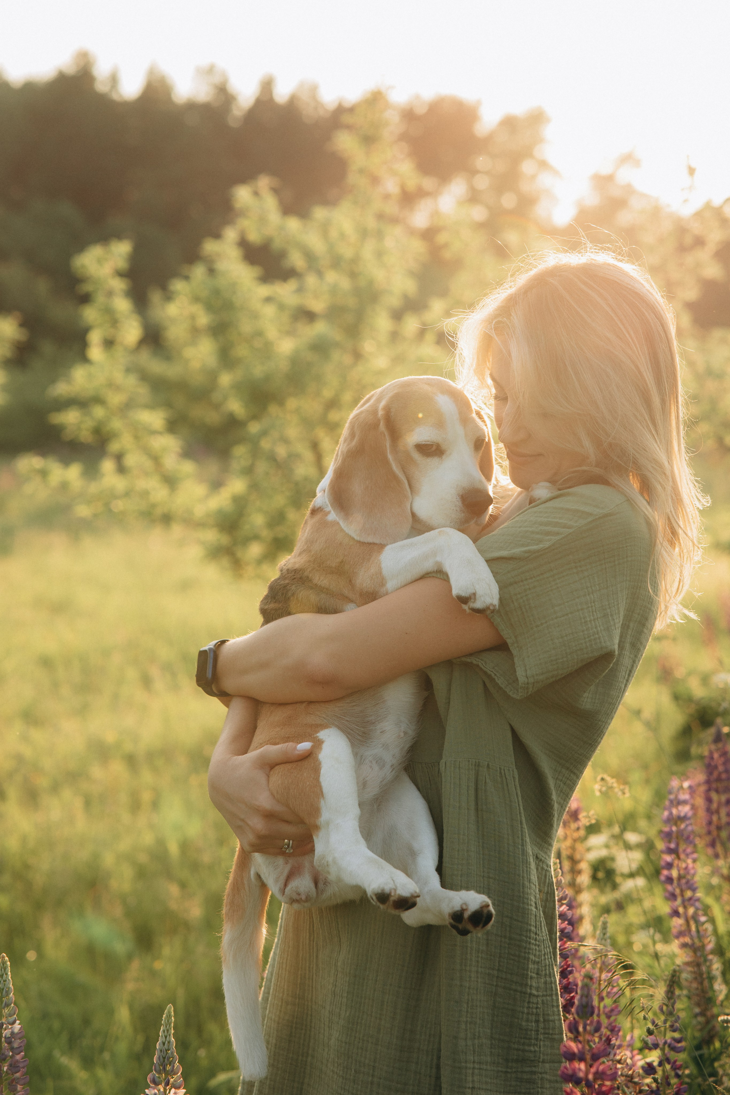 Кристина и Нора. На закате дня. Фотограф анималист в Казани Алина Сулейманова. Фотограф животных