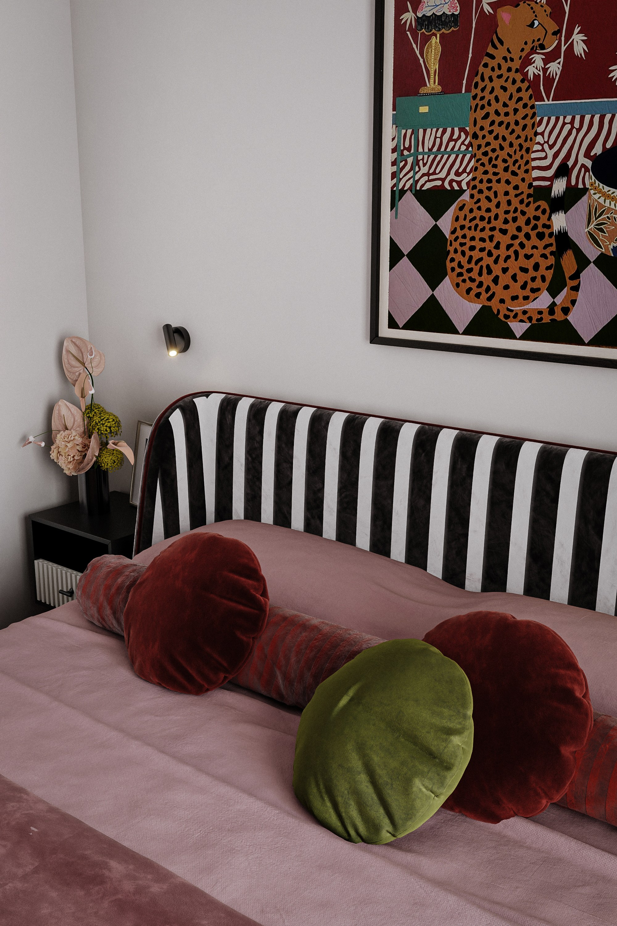 Яркая квартира. Stone Alina Интерьерная визуализация