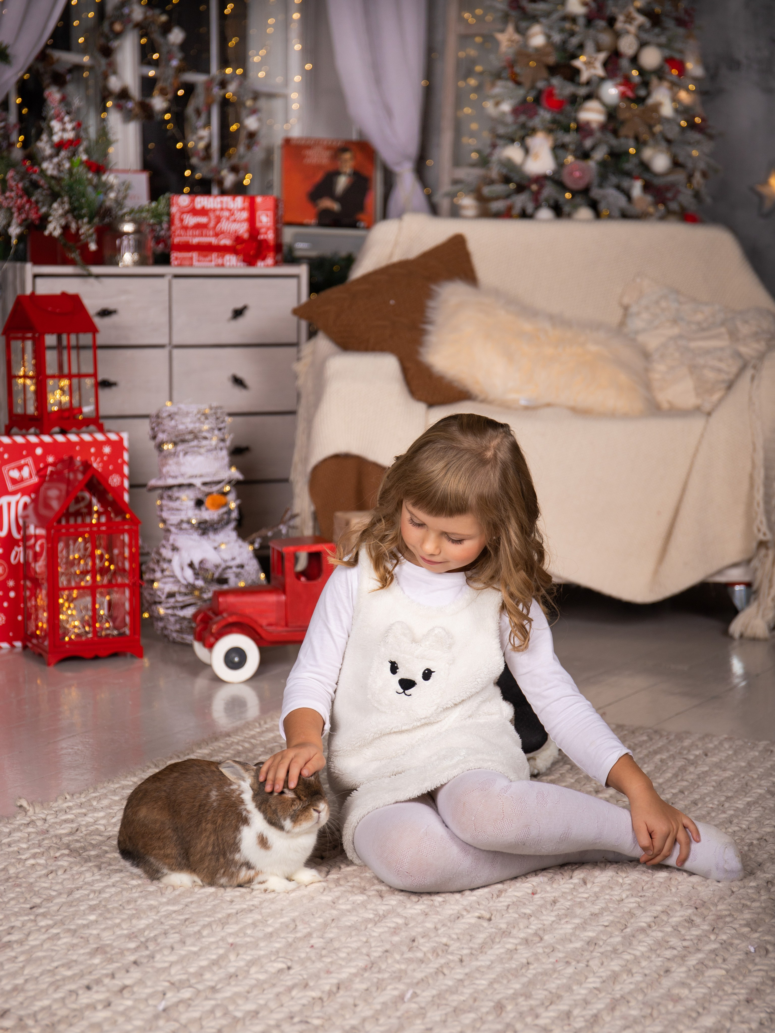 Новогодняя семейная съемка в студии. Свадебный и семейный фотограф в Москве Мила Широких