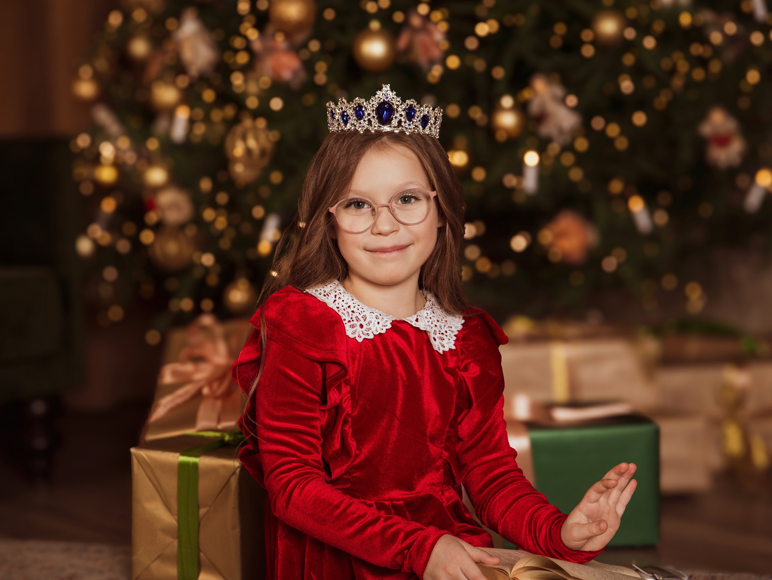 Мама с дочкой, новогодняя сьемка. Свадебный и семейный фотограф в Москве Мила Широких