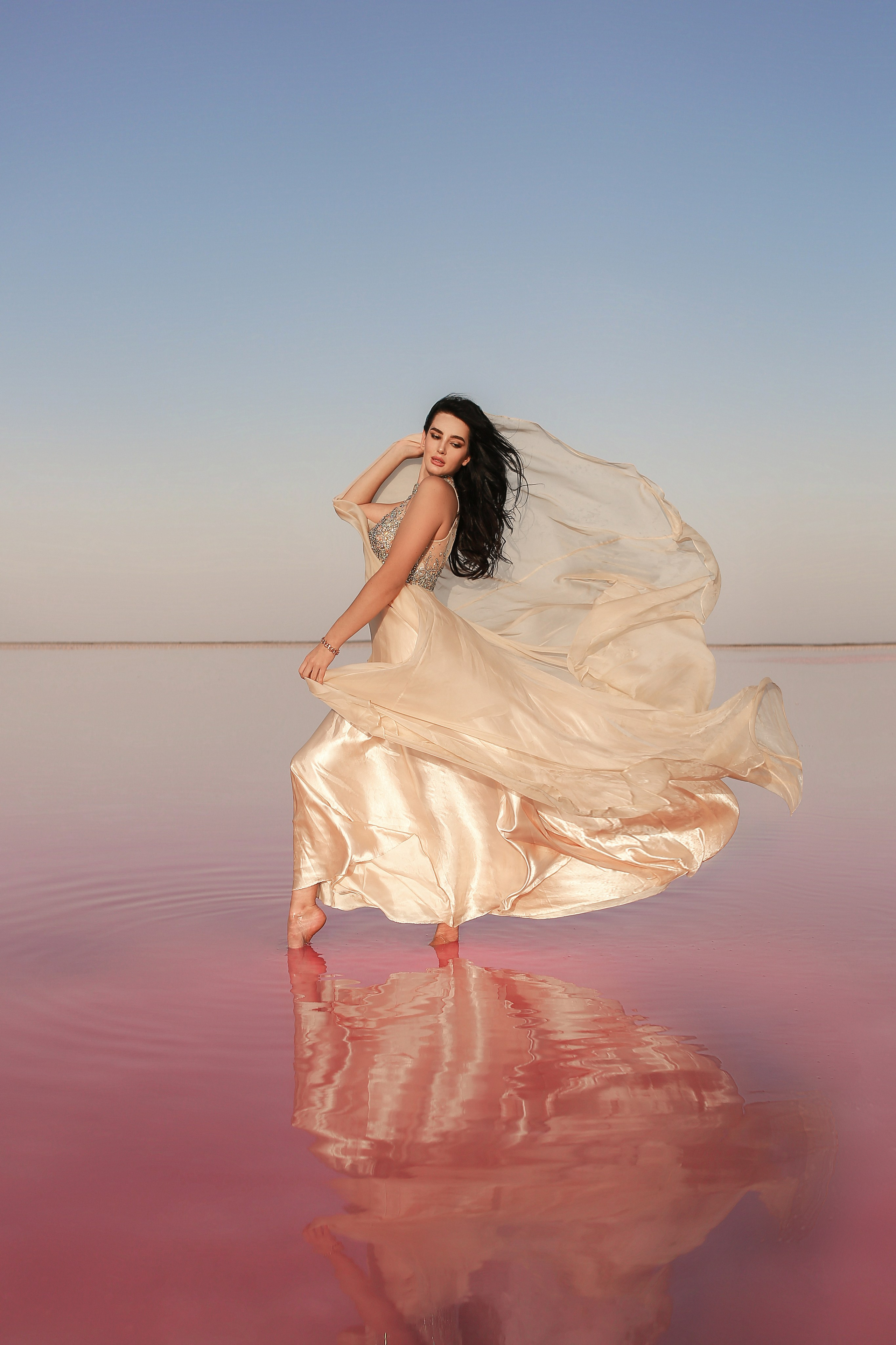 Съемка на Розовом Озере (Евпатория)