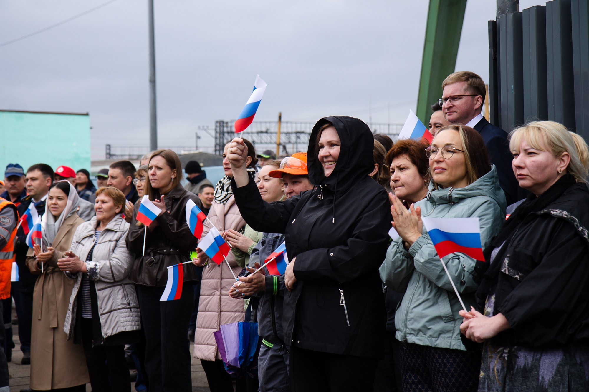 Митинг 9 мая в Федеральной пассажирской компании. Борщевская Елизавета / фотограф Иркутск