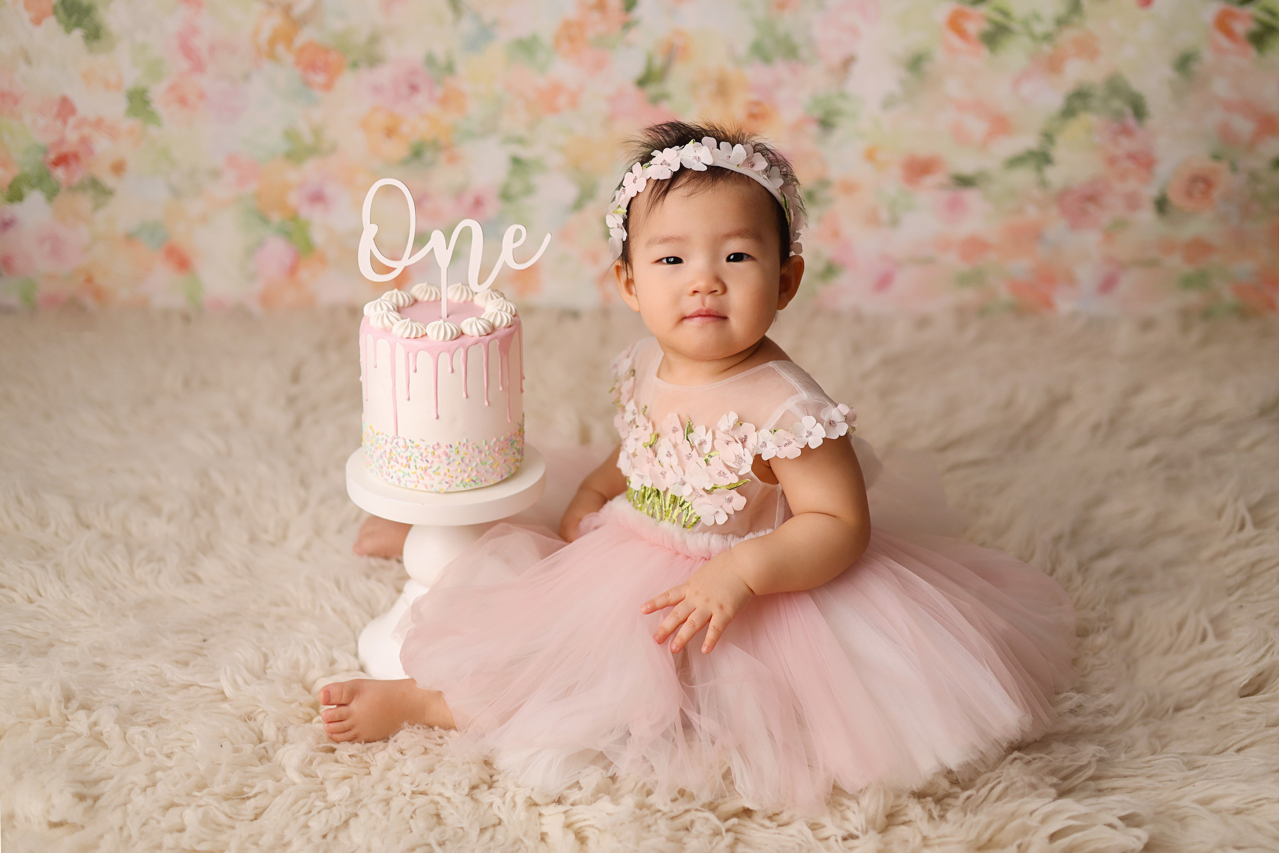 Фотосъемка одного годика Валерии. Фотограф новорожденных Москва. Ньюборн фотограф Москва