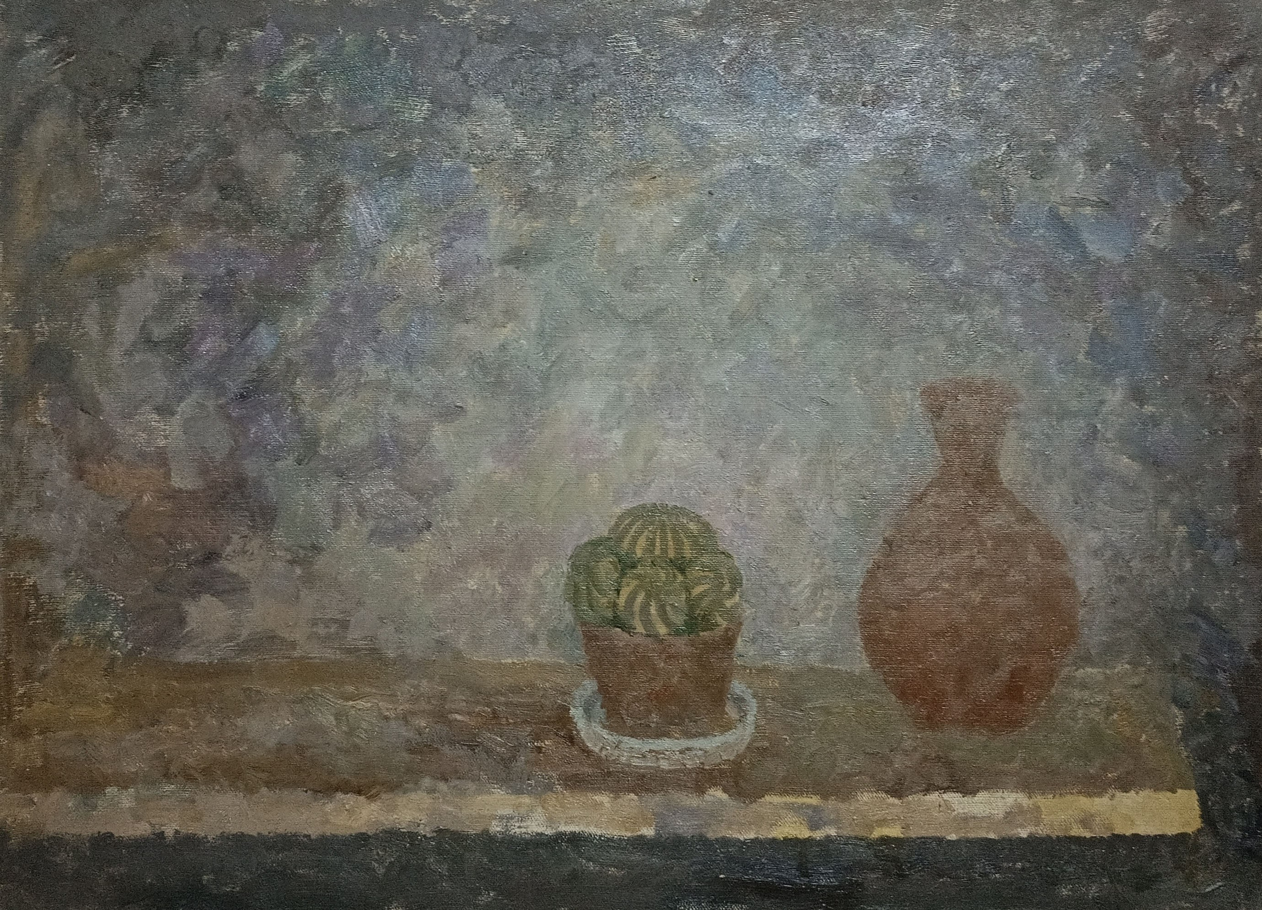 «Кактус и кувшин» 1982 год. Художник Величко Вадим Семёнович