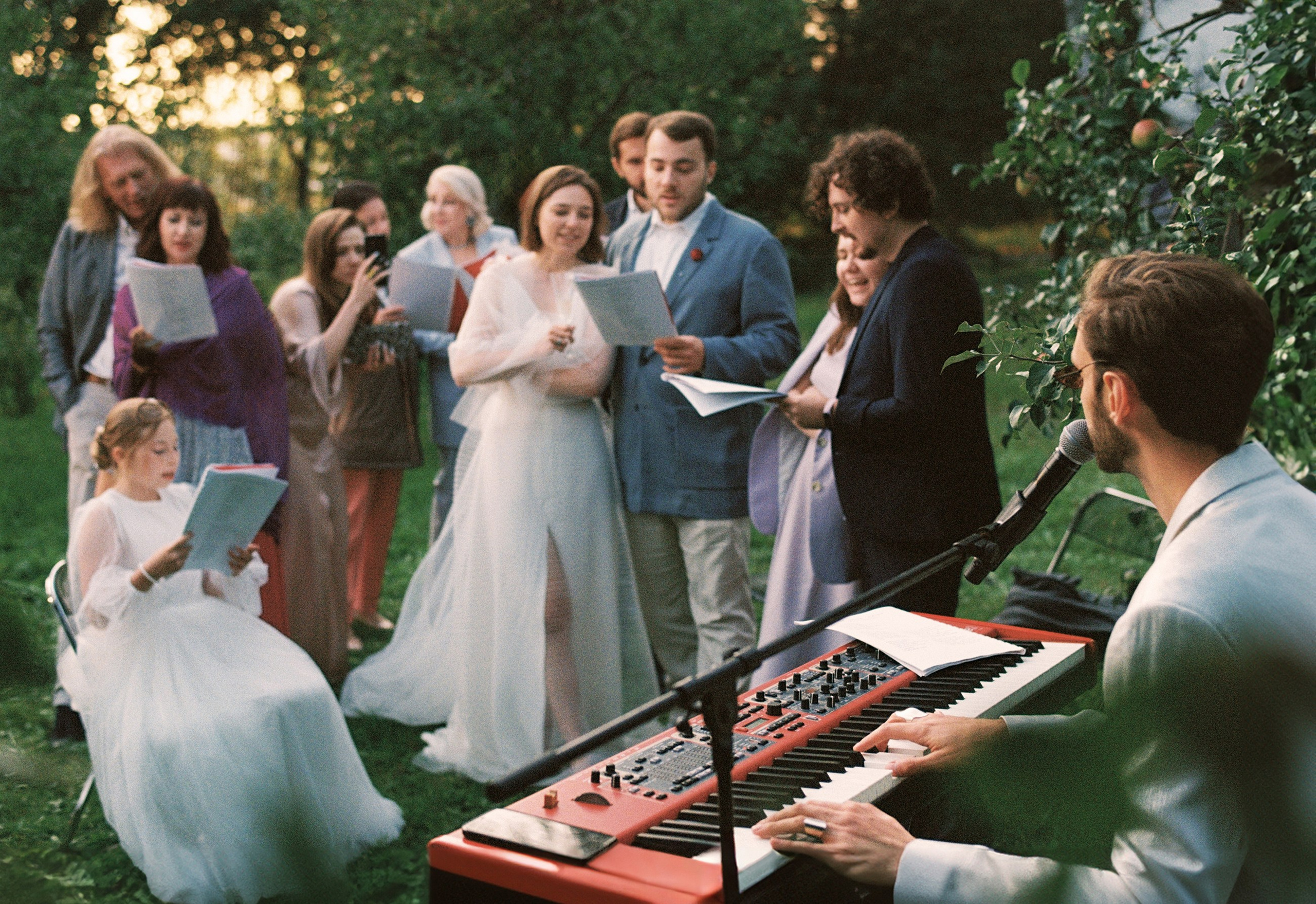 Dinner in the Apple Orchard. Sasha&Karina Photographers