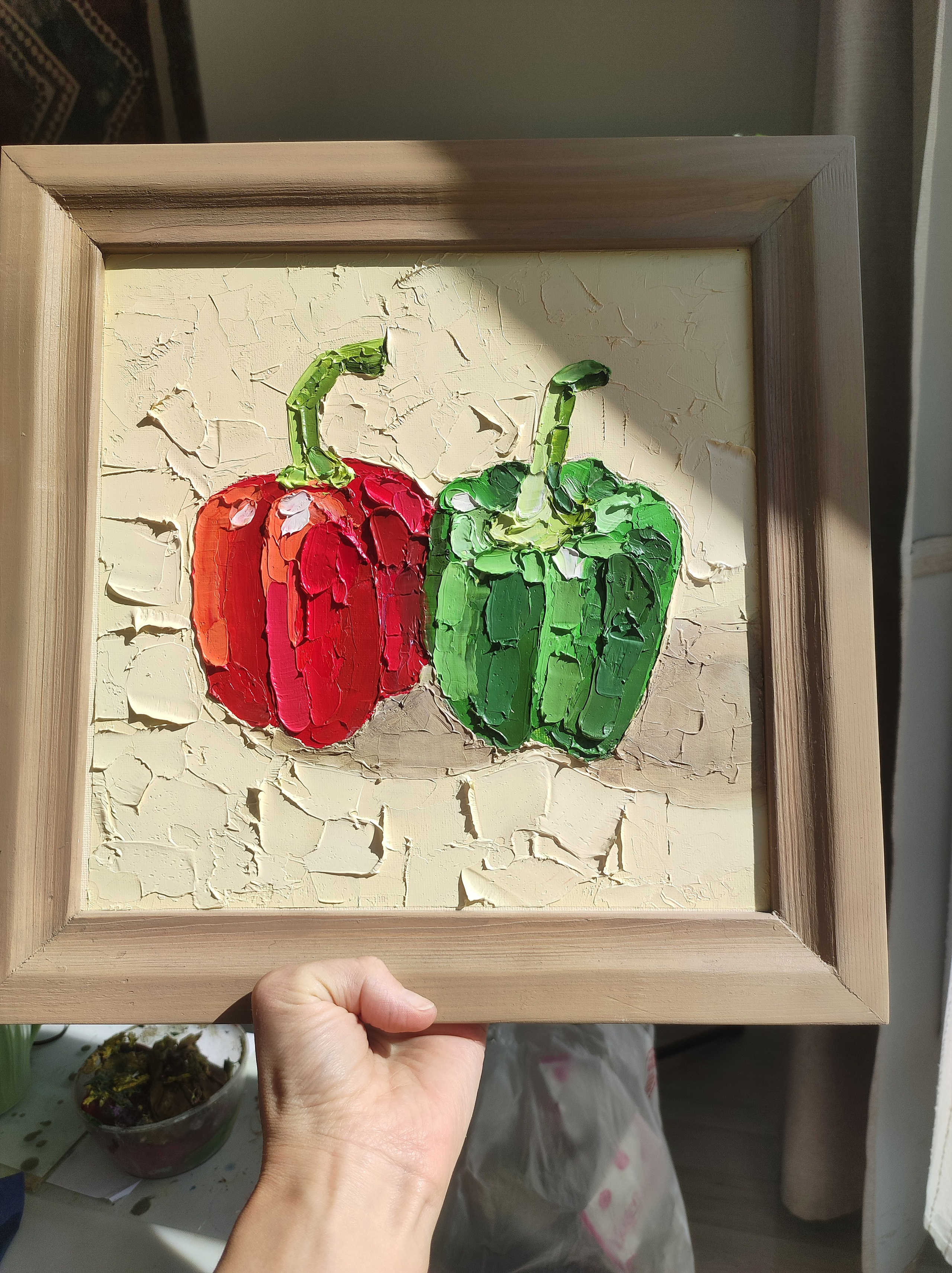 «Сладкая парочка», 25×25 см, холст на картоне. Галерея картин художницы Бельмесовой Евгении