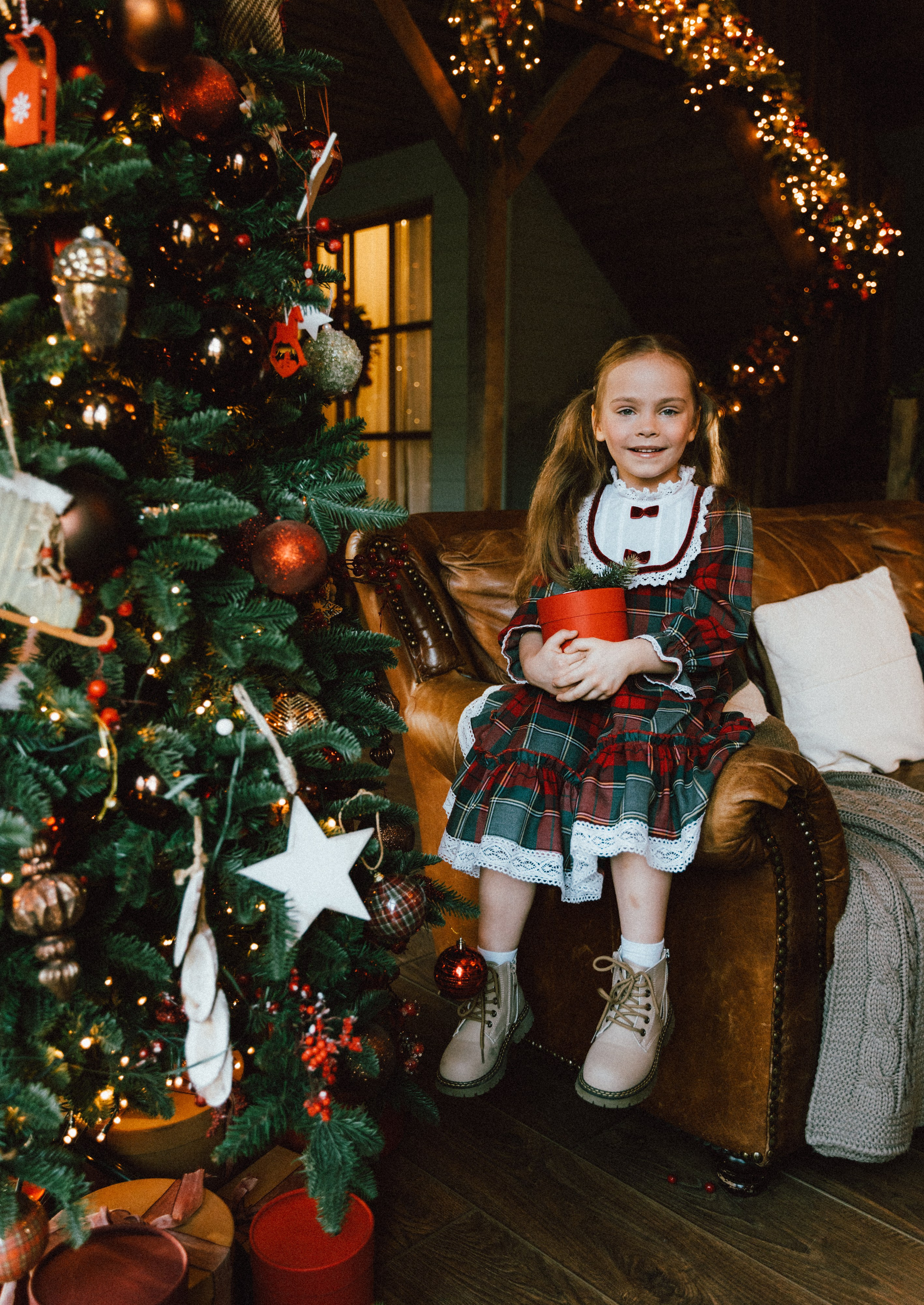 Новогодняя фотосессия в студии. Свадебный, семейный, детский, женский фотограф в Москве Дина Мажейка