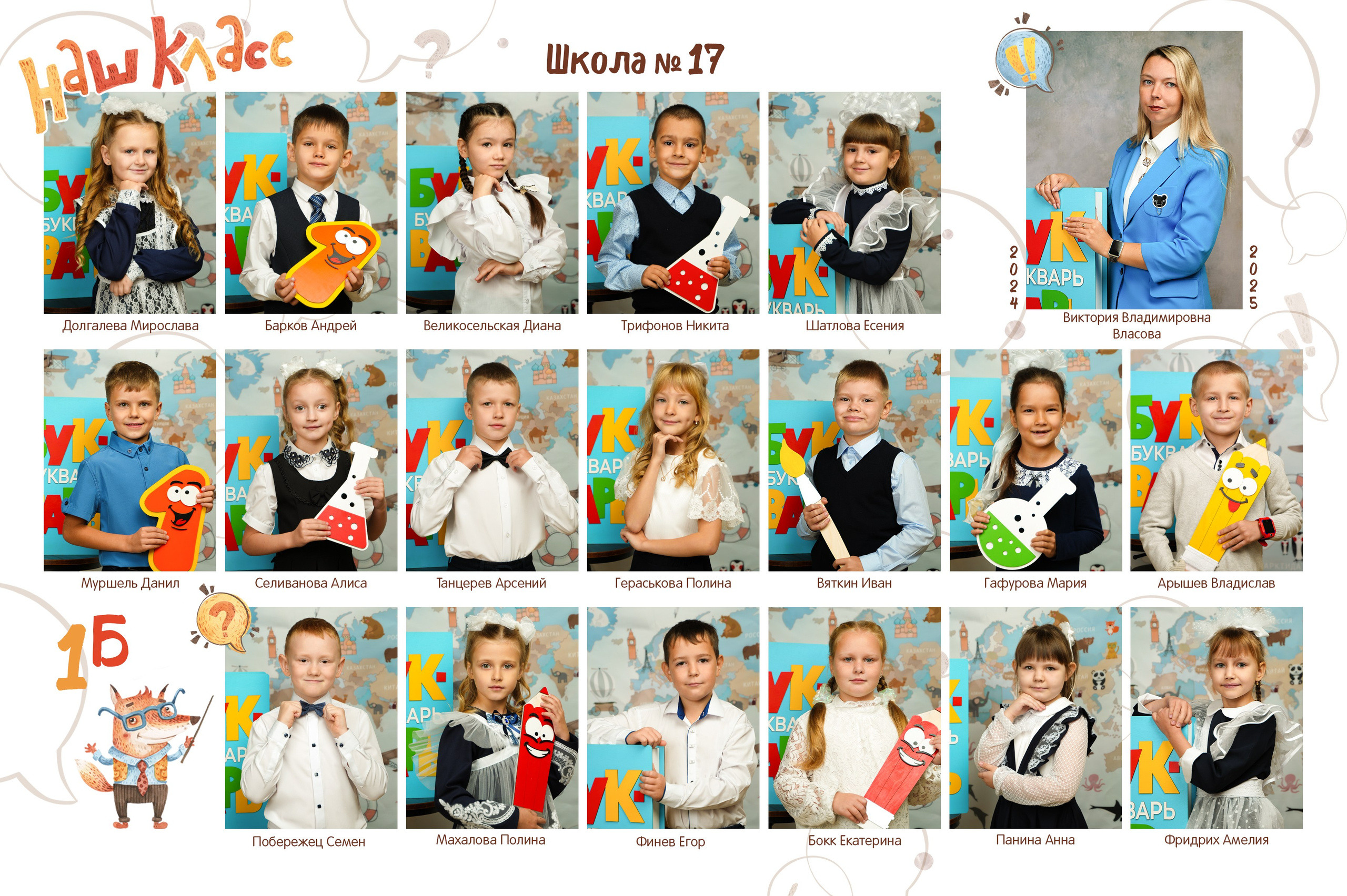 Общее фото. Школьная фотография Поповы