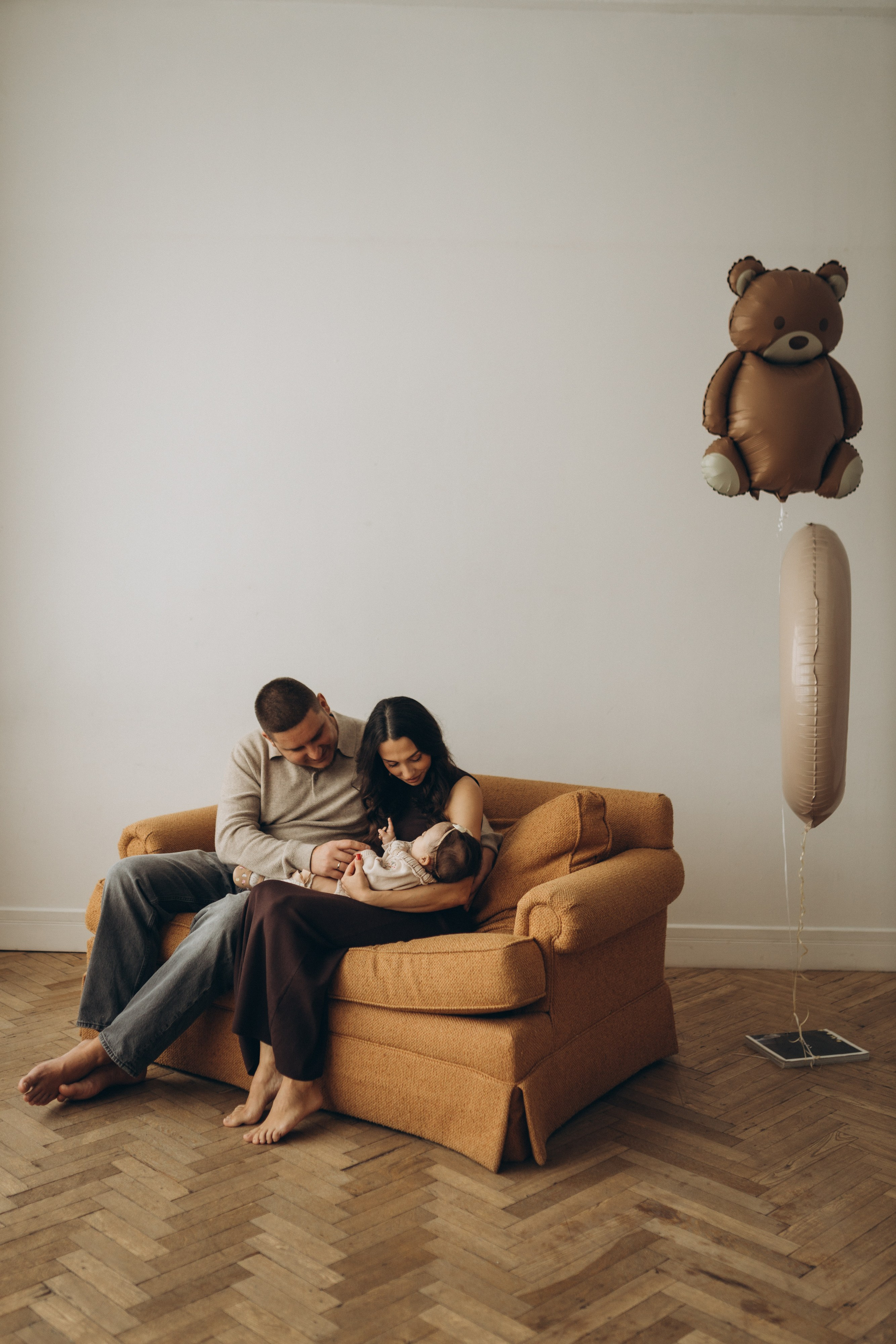 Арина с мамой и папой. Семейный фотограф Мария Маркова Москва и Одинцово