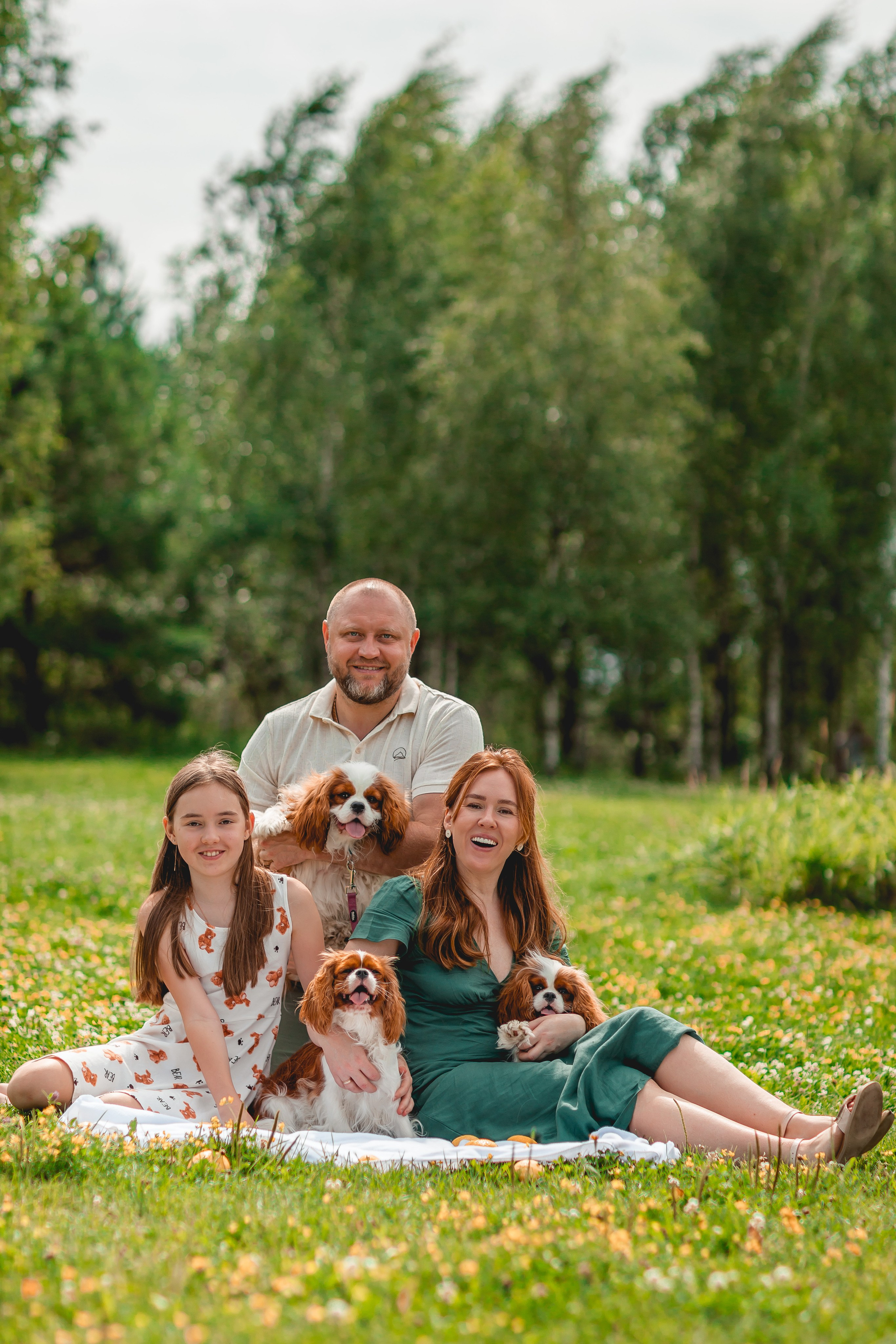 Ольга и семья. Семейный фотограф анималист Мария Крючкова