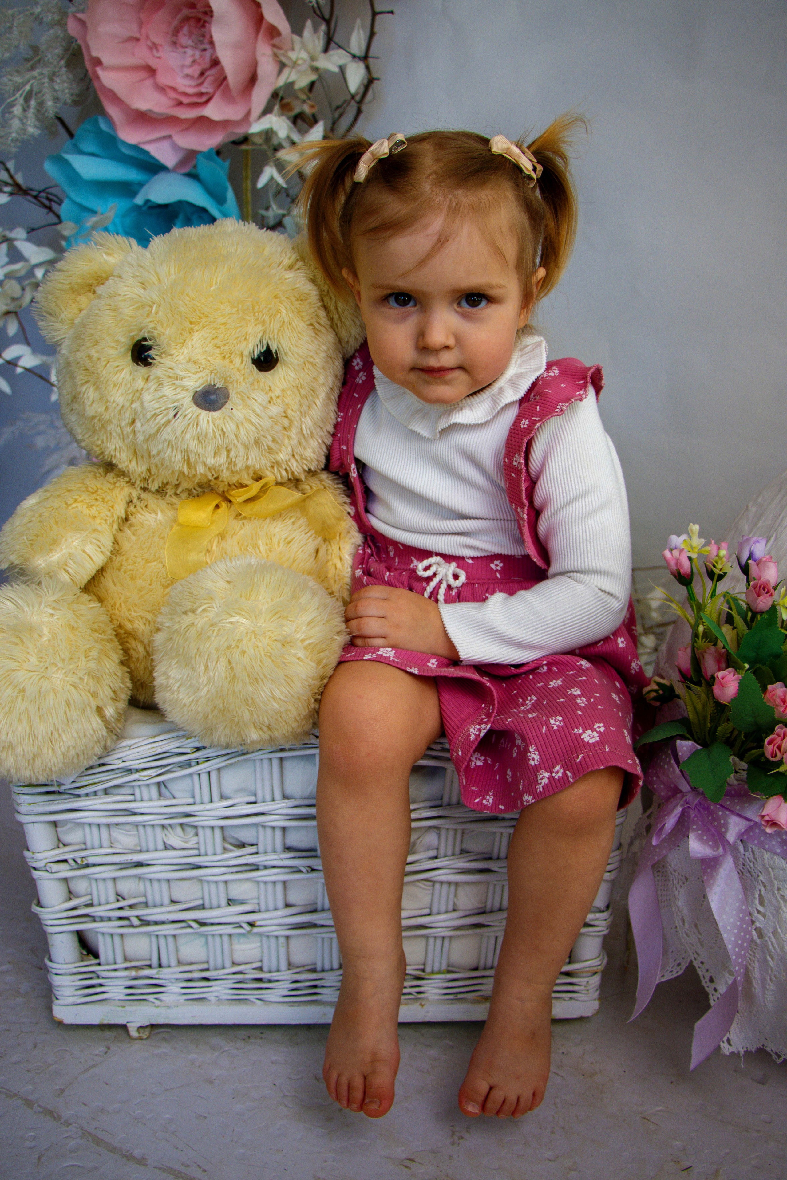 Малышка с мишкой. Фотограф Татьяна Матрос