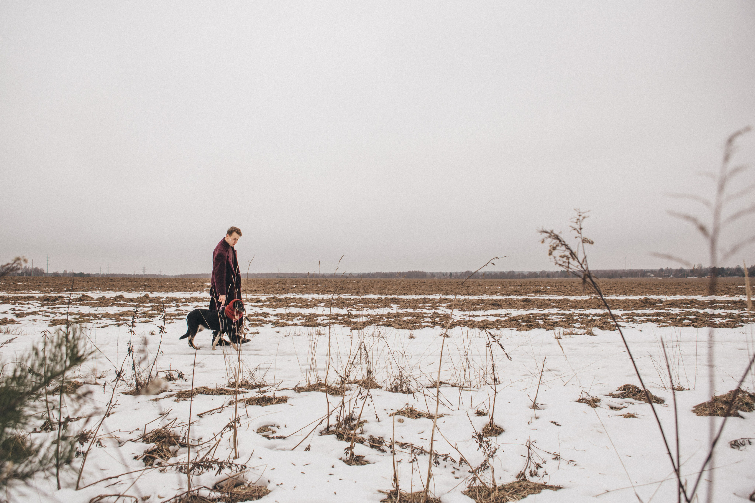 A cinematic tale of true love and unbreakable friendship between a man and a dog. Portrait, family and pet photographer in Cyprus, Ksenia Bourdelle