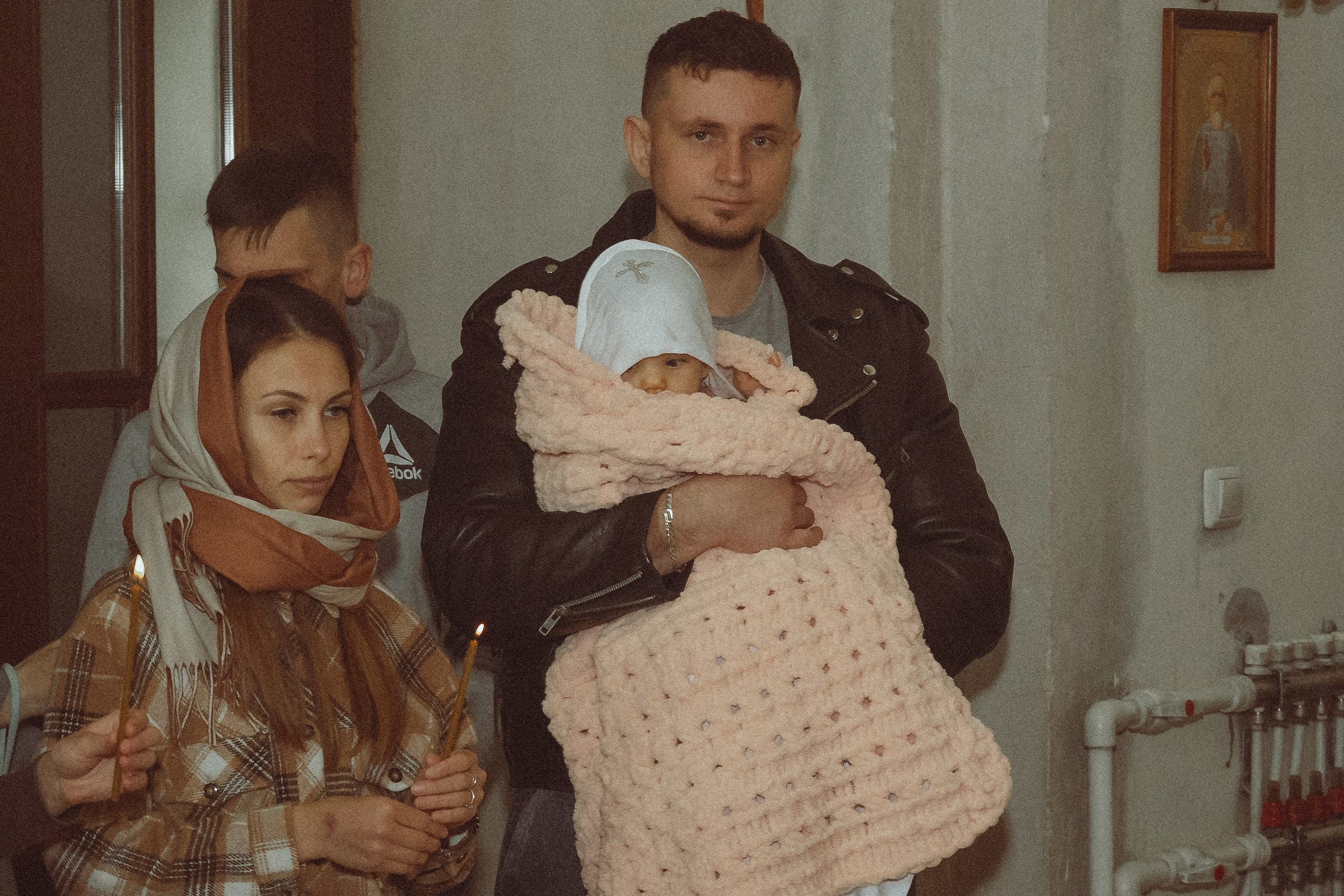 Крещение Ксении в храме Рождества Пресвятой Богородицы д. Щербинино. Фотограф Евгений Егоров