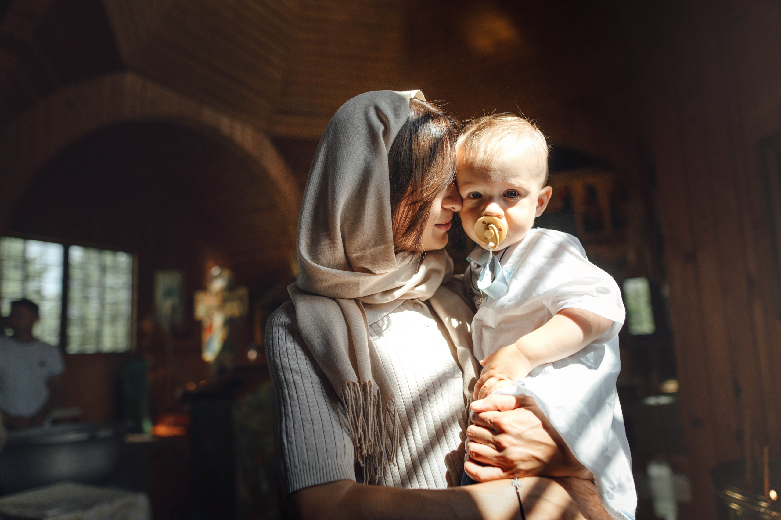 Крещение Тимофея, д. Киевец, храм Святой Троицы, август 2025